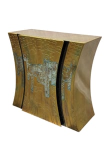 Modern Art Deco Style Gilt Metal Console
