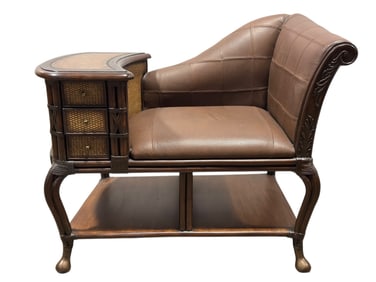 Lounge Chair w/ Integrated Side Table & Drawers