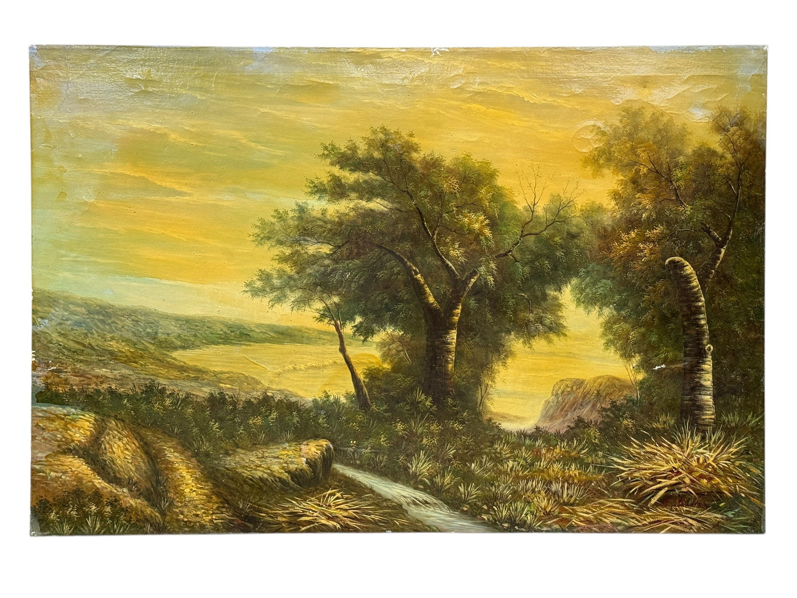 Signed Oil on Canvas Landscape Painting, Mid 20th Century (1 of 11)