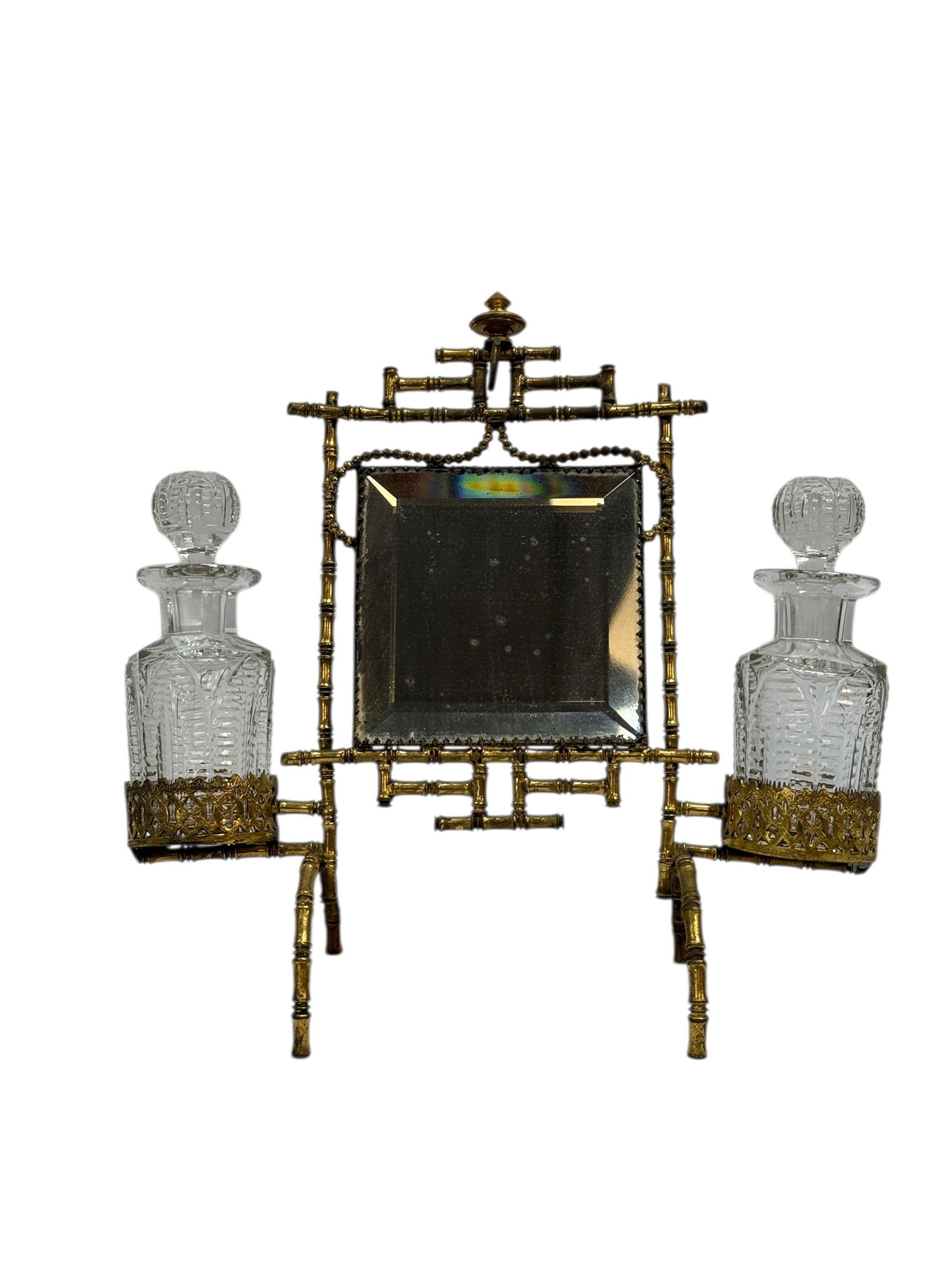 Late 19th C. French Gilt Bronze Perfume & Watch Holder (1 of 9)