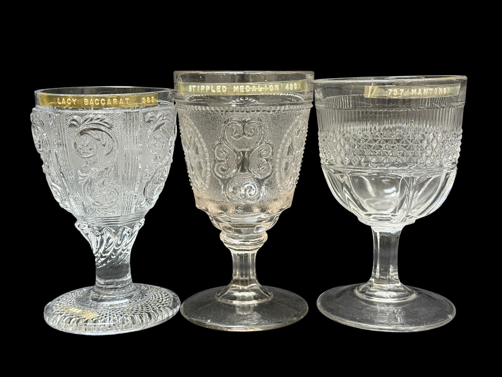 (13) Assorted American Pattern Glass Goblets - 5