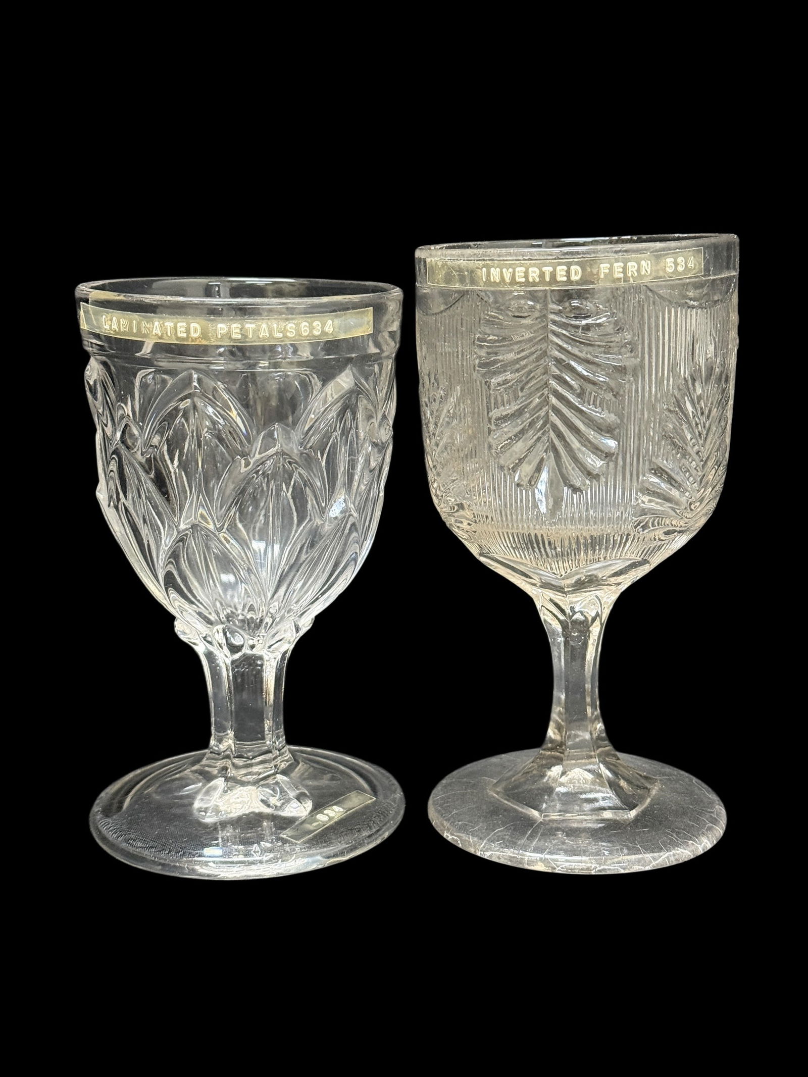 (13) Assorted American Pattern Glass Goblets - 7