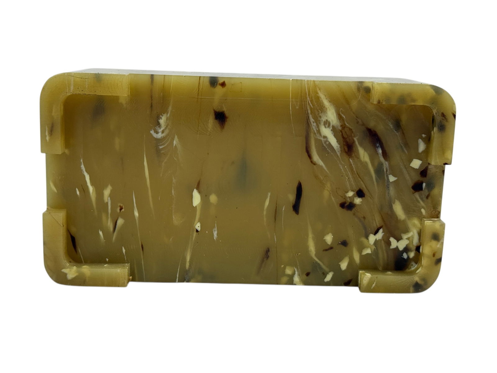 Art Deco Mottled Bakelite Hinged Box - 7