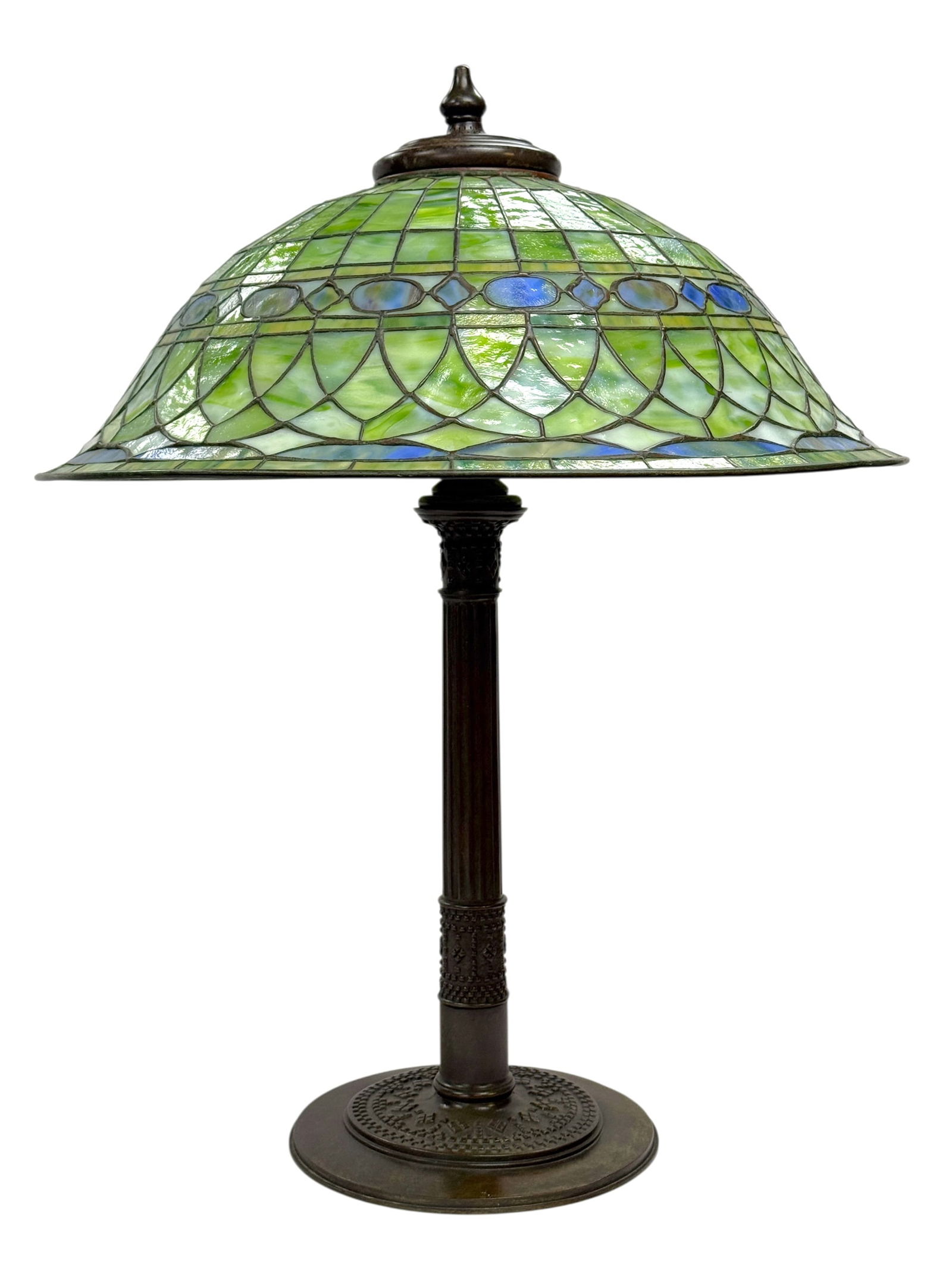 Signed Tiffany Studios New York “Roman” Geometric Table Lamp (1 of 19)