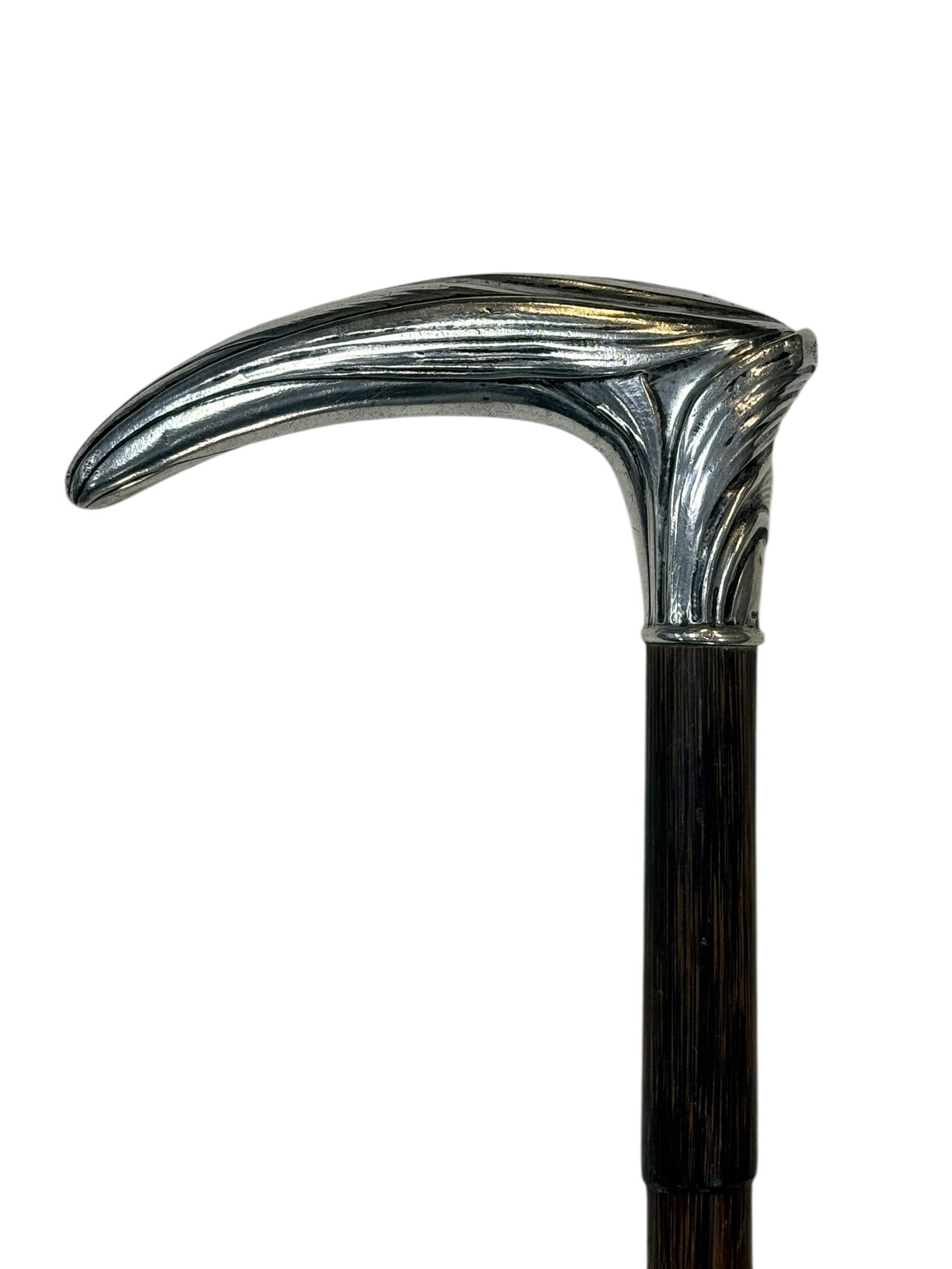 Early 20th C. 900 Silver Austrian Art Nouveau George Adam Scheid Cane (1 of 7)