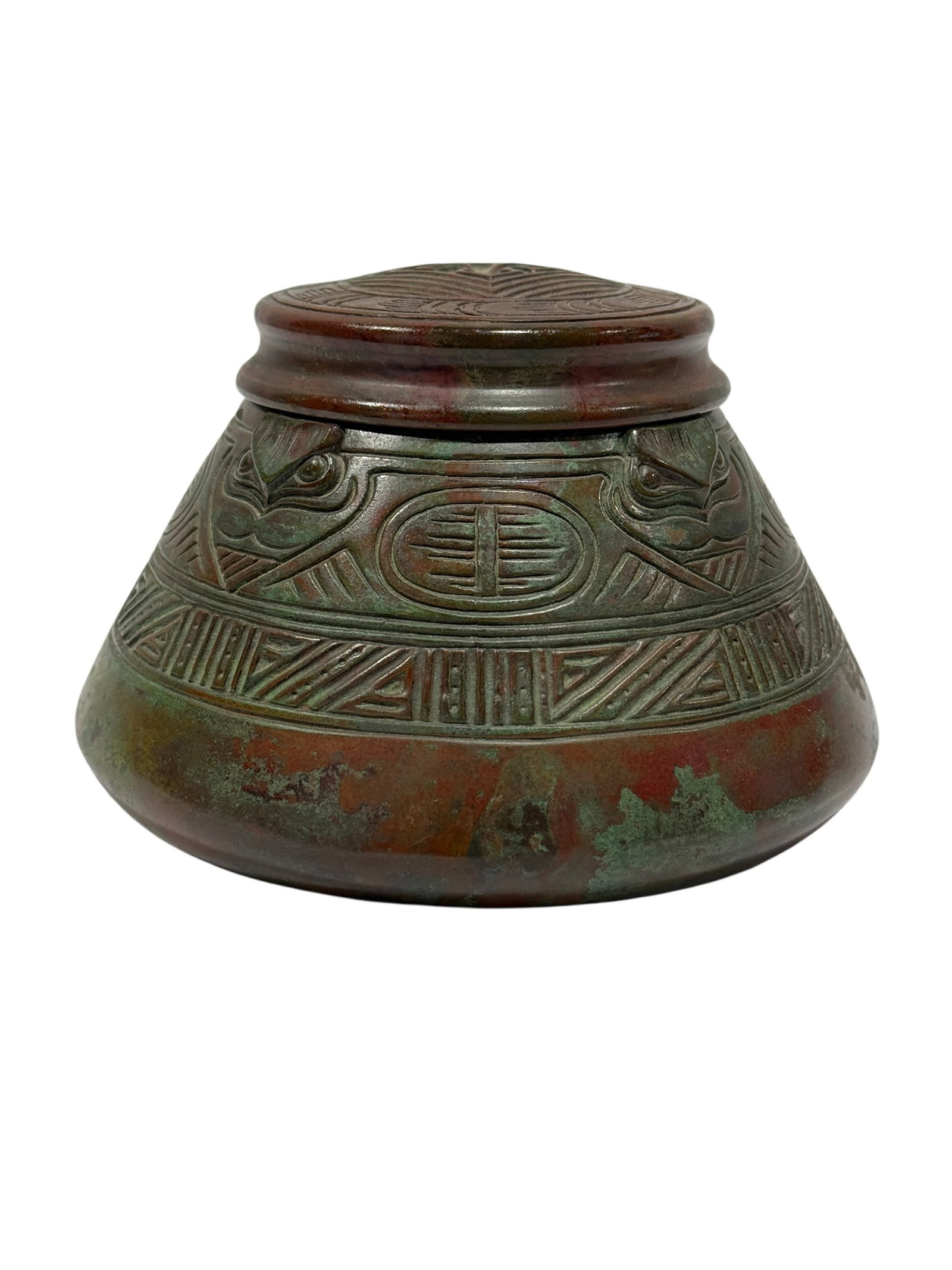 Bronze Tiffany Studios 1183 “American Indian” Inkwell (1 of 11)