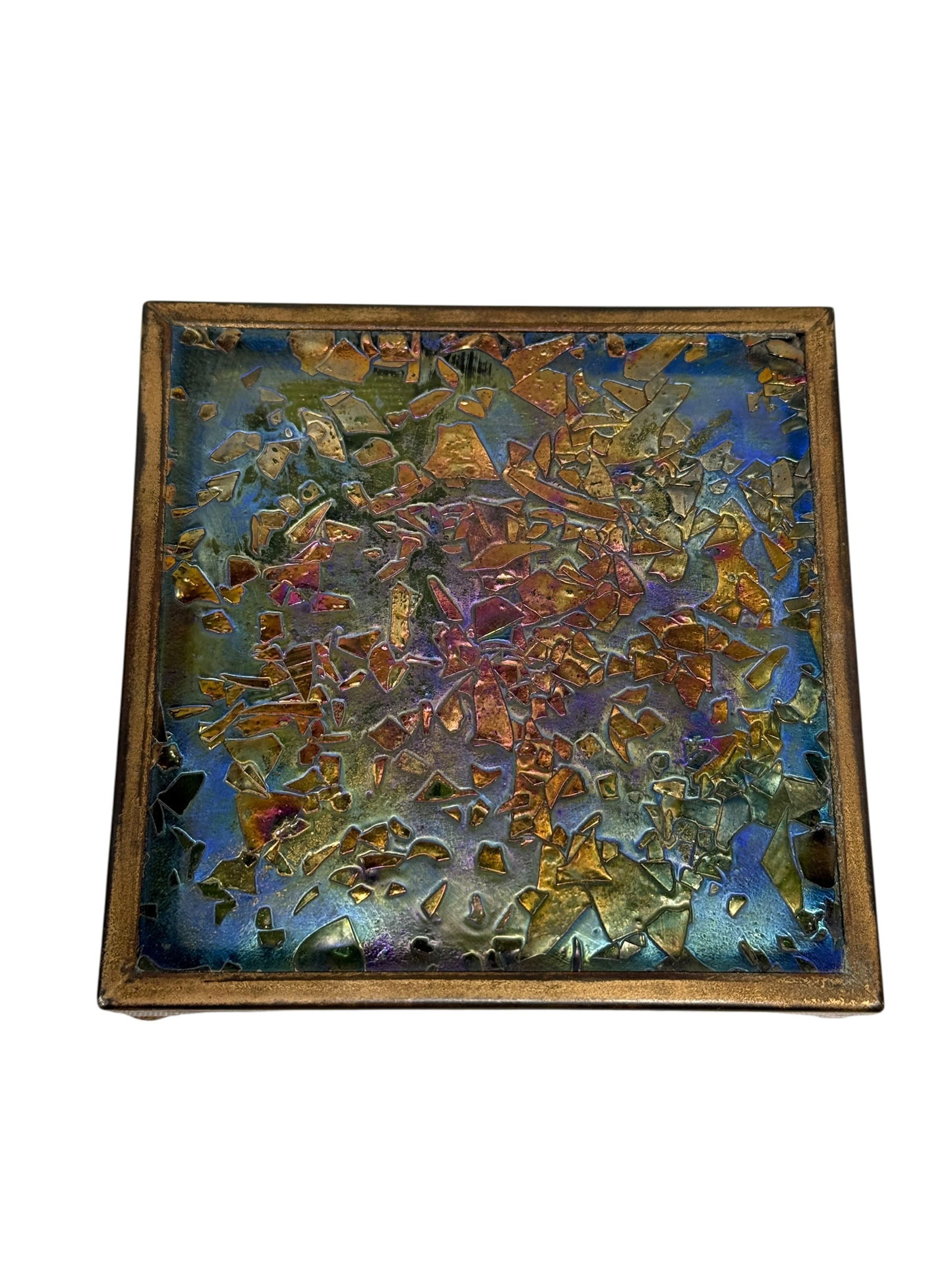 RARE Louis C. Tiffany Furnaces Inc. “Confetti” Favrile Glass Tea Trivet (1 of 10)