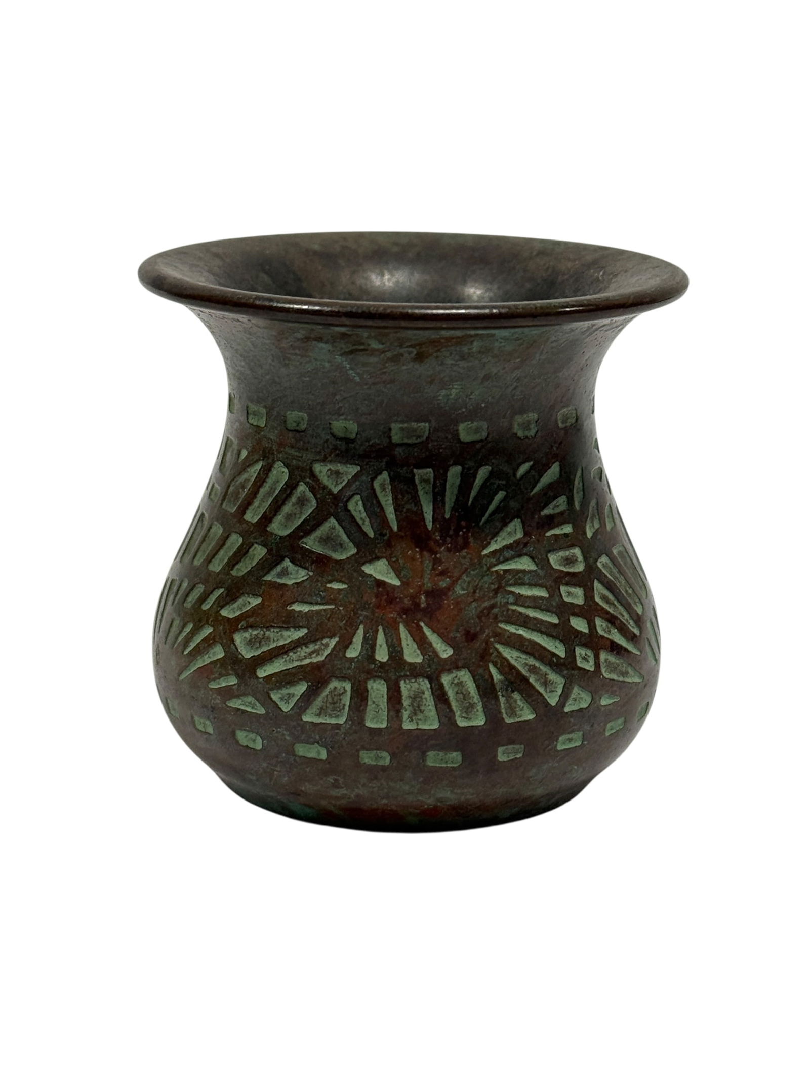 Cir 1900s Tiffany Studios “Pine Needle” Bronze Brush Pot (1 of 6)