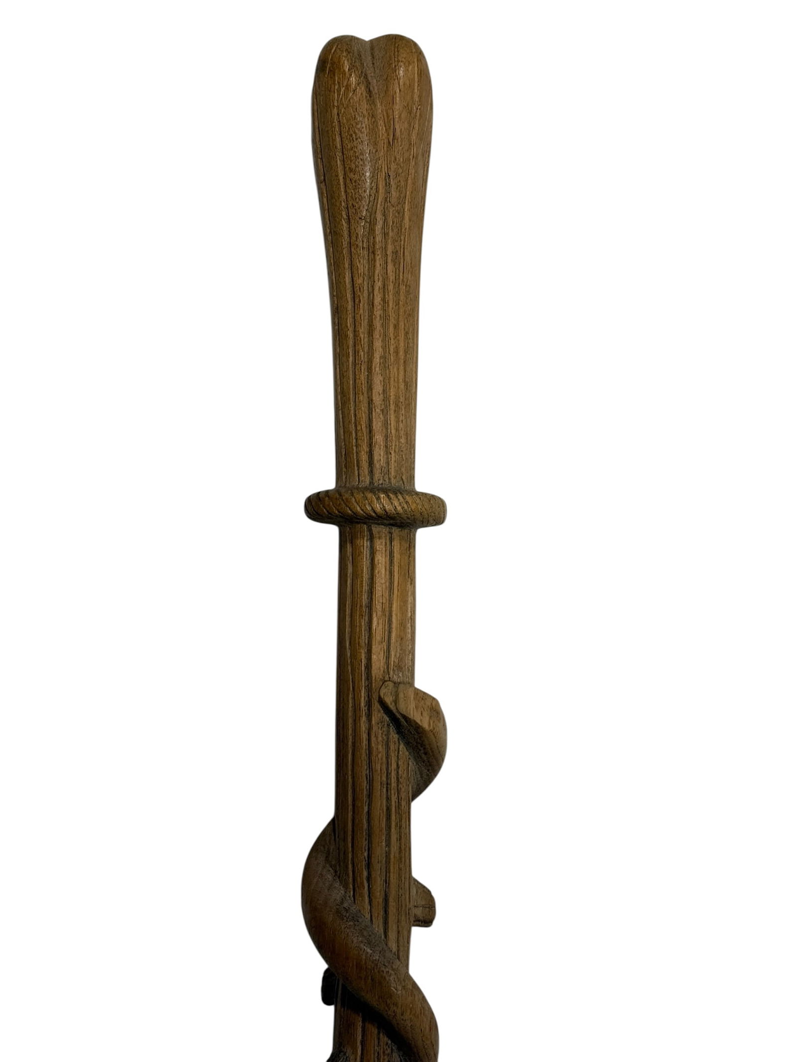 Carved Wooden Folk Art Style Snake Cane (1 of 7)