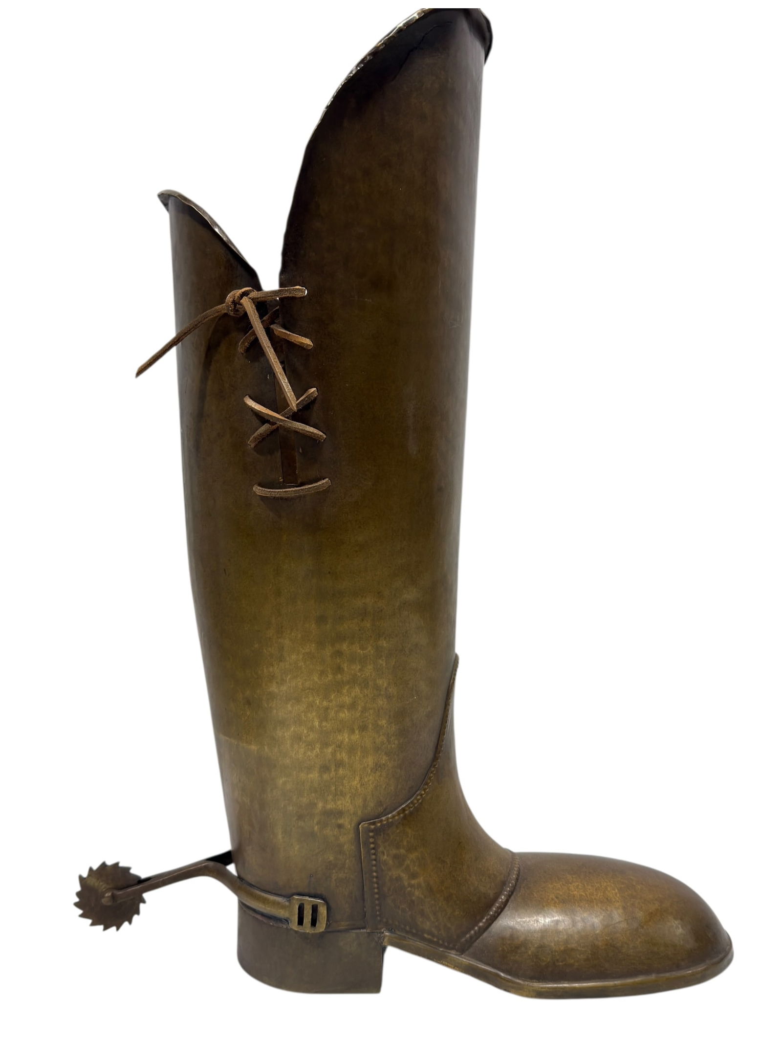 Early-Mid 20th C. English Hammered Copper Boot Form Cane Stand (1 of 9)