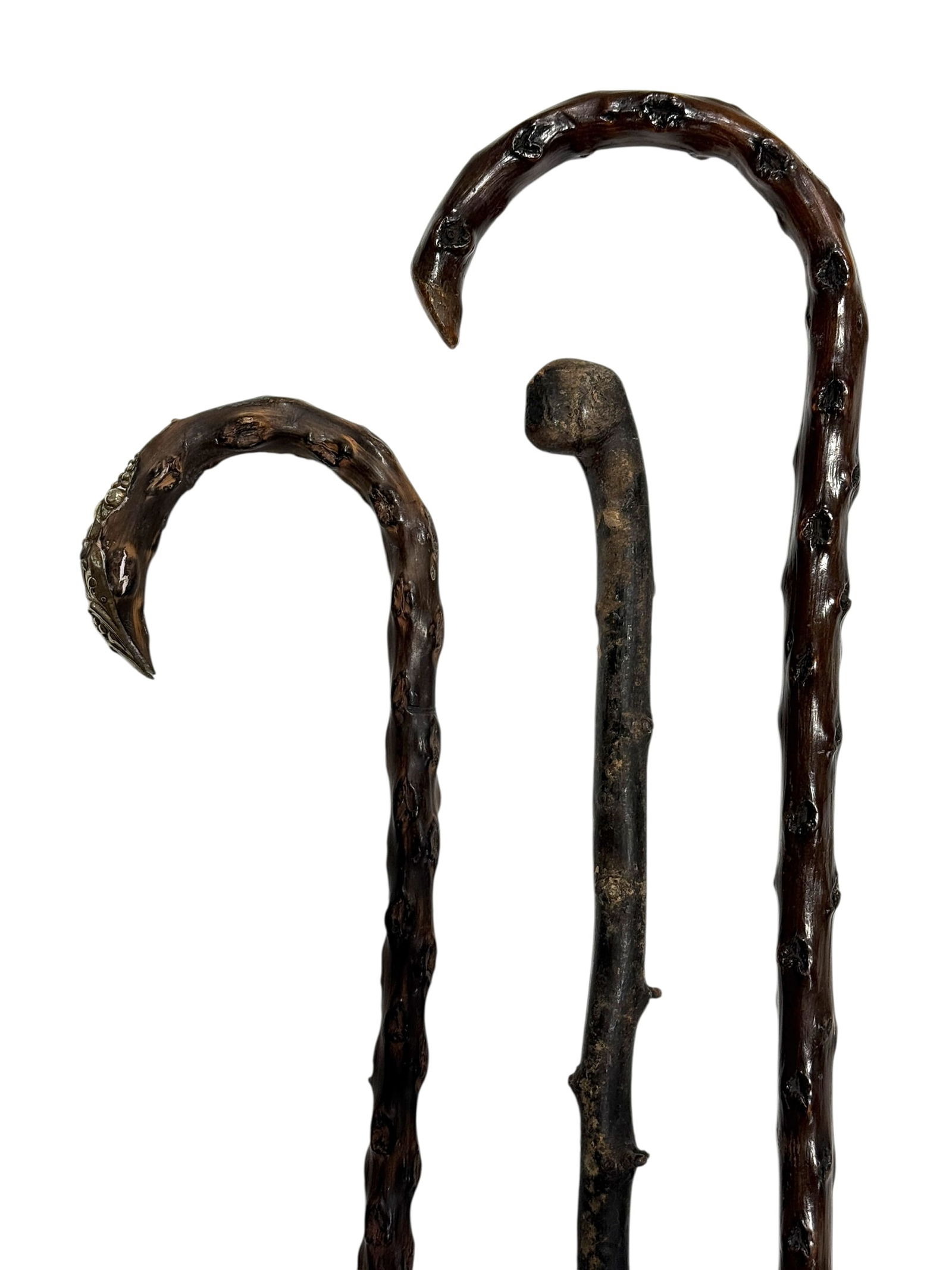 Antique Group of 3 Briarwood Canes (1 of 6)