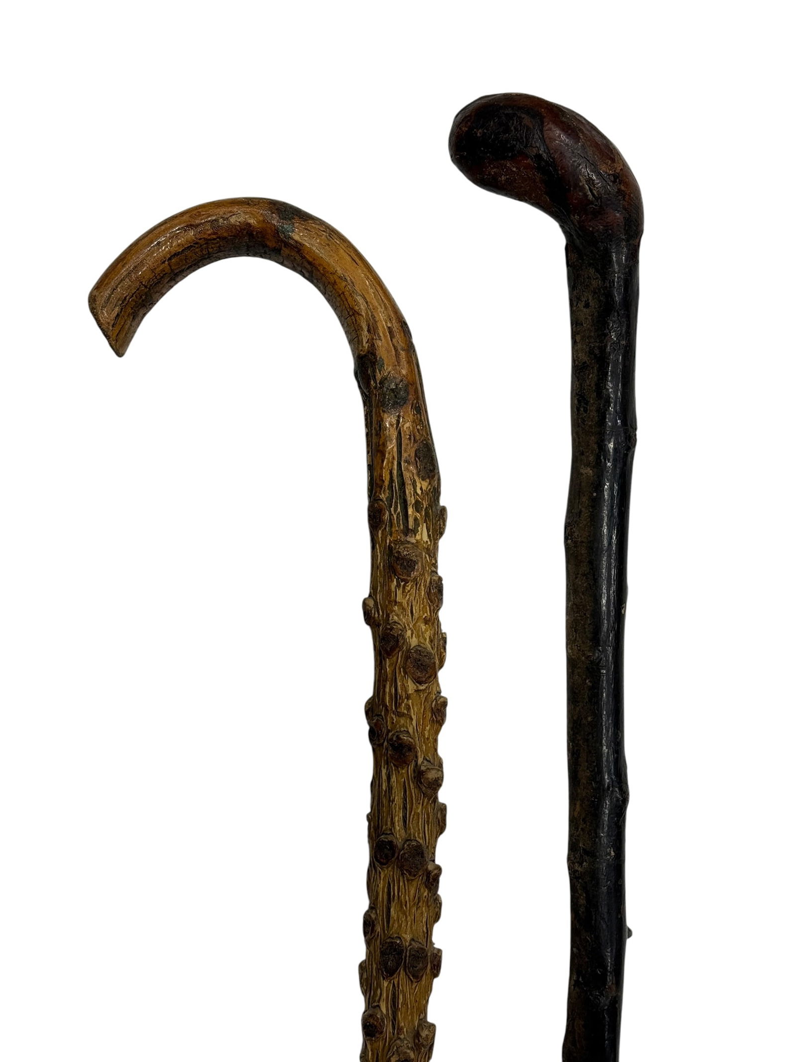 (2) 19th Century Antique Briarwood Walking Canes (1 of 11)