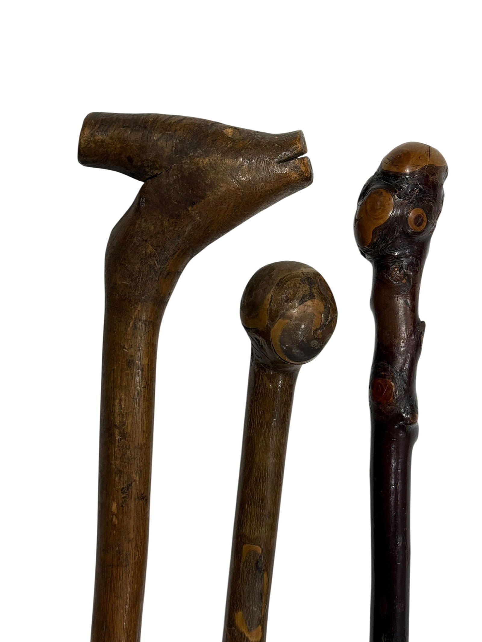 Group of 3 Primitive Folk Art Walking Canes (1 of 13)