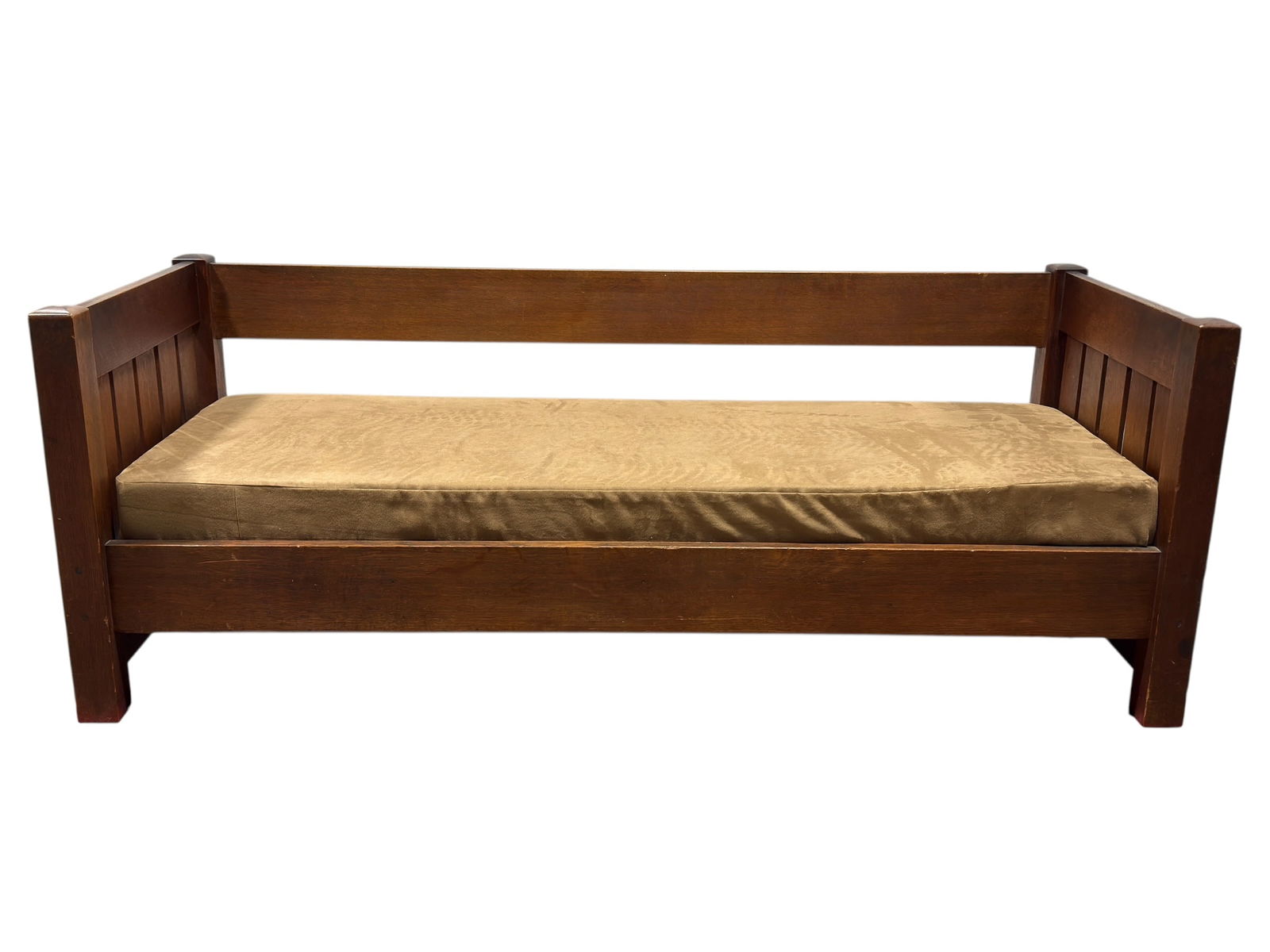 Cir 1900s Gustav Stickley “Knock-Down” Mission Oak Settle (1 of 13)