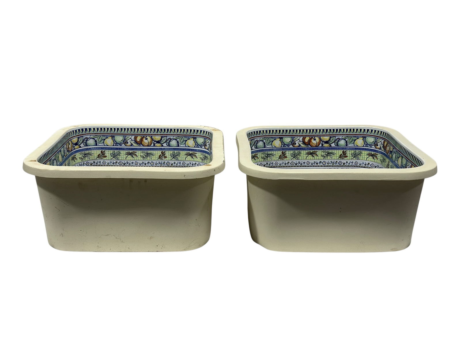 Pair of Kohler “Fruits of Labor” Artist Edition Fireclay Sinks (1 of 12)