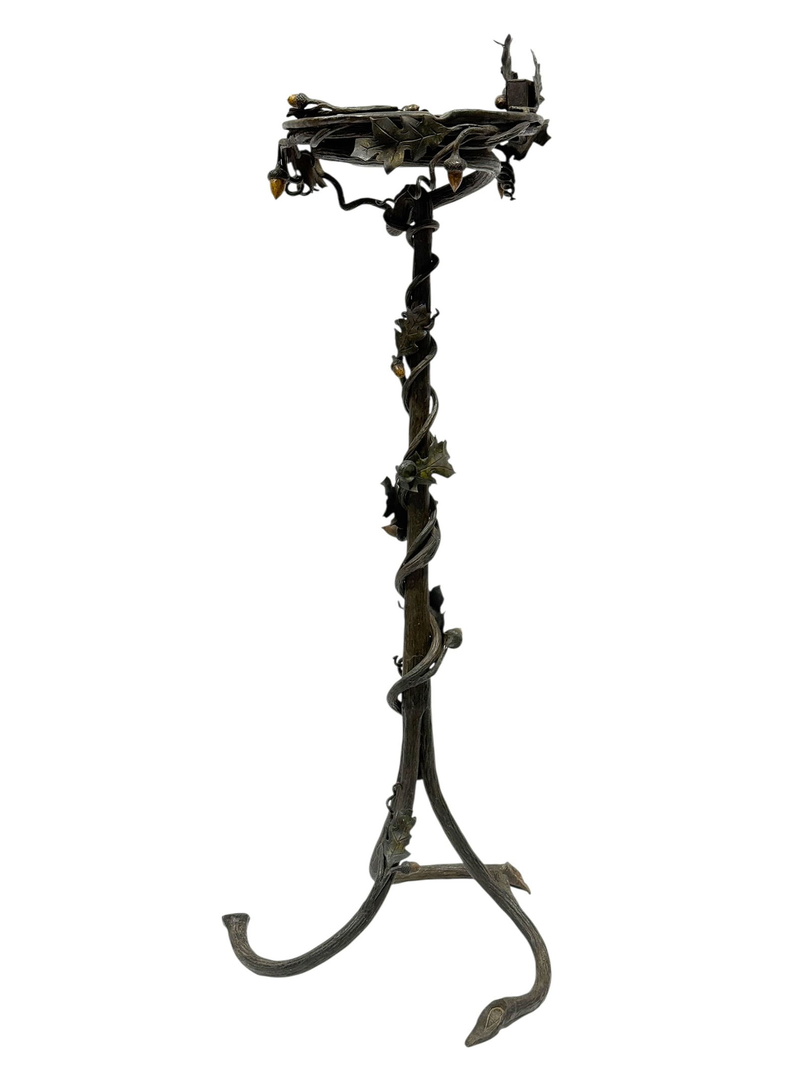 RARE Fine Cyril Conlick Arts & Crafts Wrought Iron Smoke Stand (1 of 16)