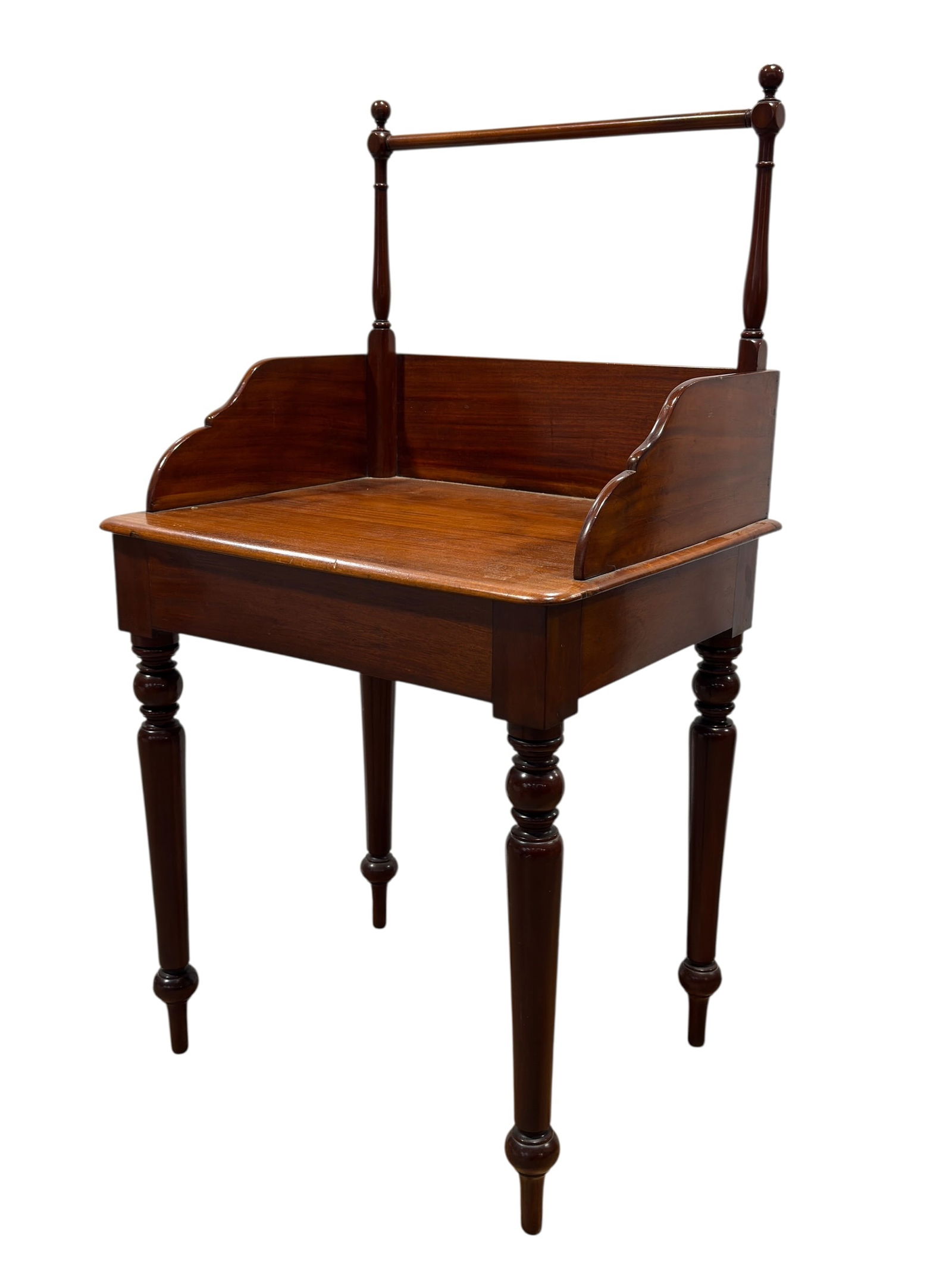 19th C. English Mahogany Washstand with Towel Rail (1 of 11)