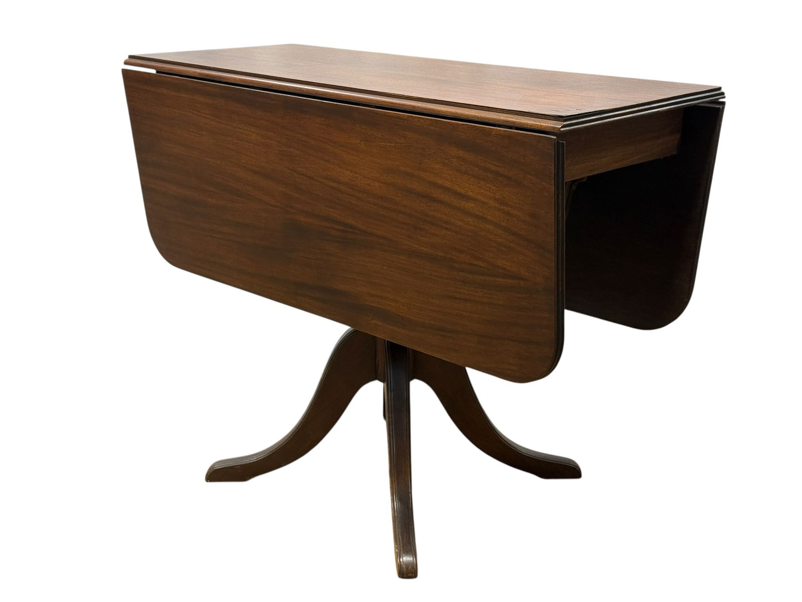 Mahogany Drop Leaf Pedestal Table (1 of 9)