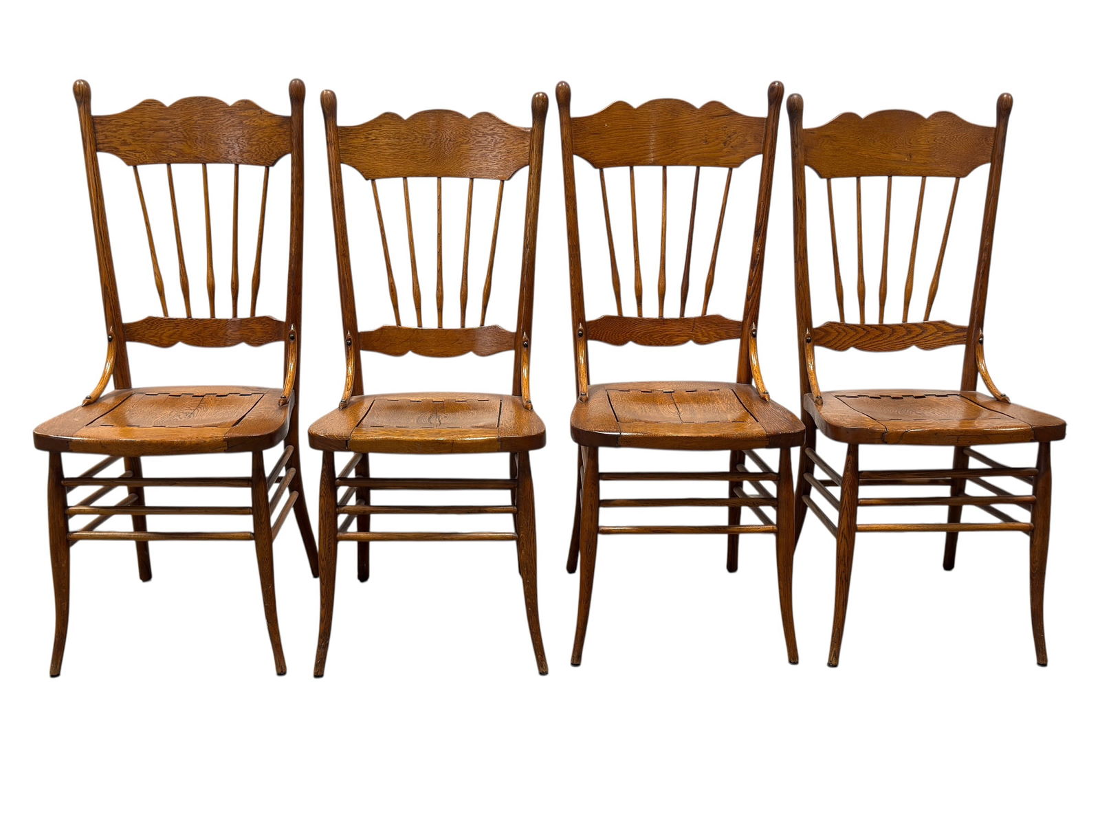 (4) Early–Mid 20th Century Oak Side Chairs (1 of 6)