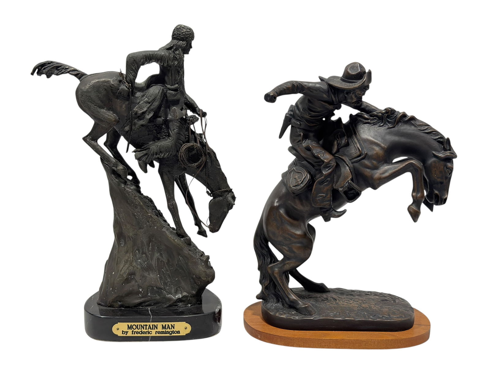 (2) Western Figural Sculptures After Frederic Remington (1 of 11)