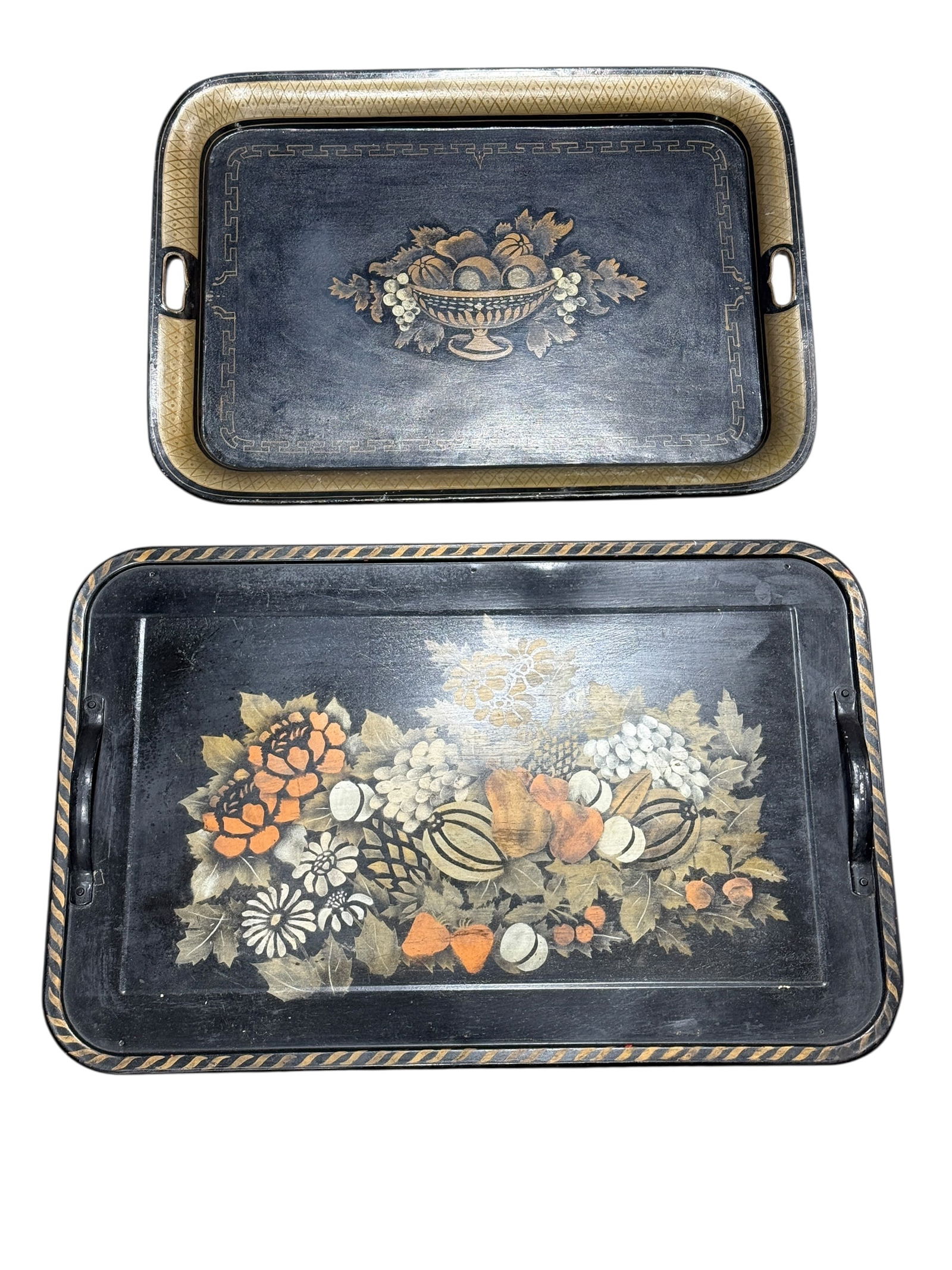 Circa Mid 20th C. Painted Metal Decorative Serving Trays (1 of 9)