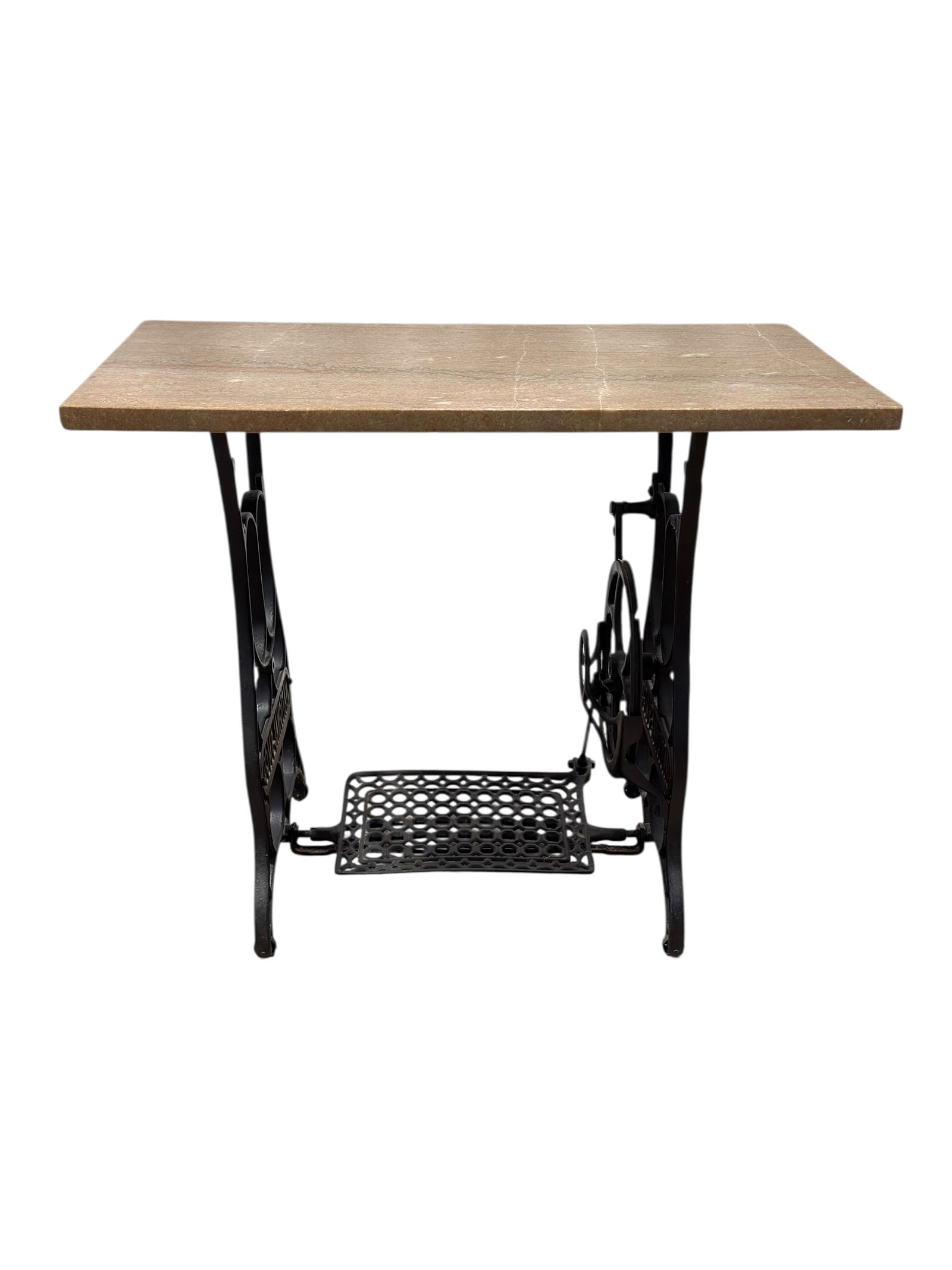 Cast Iron National Sewing Machine Table Base w/ Marble Top (1 of 7)
