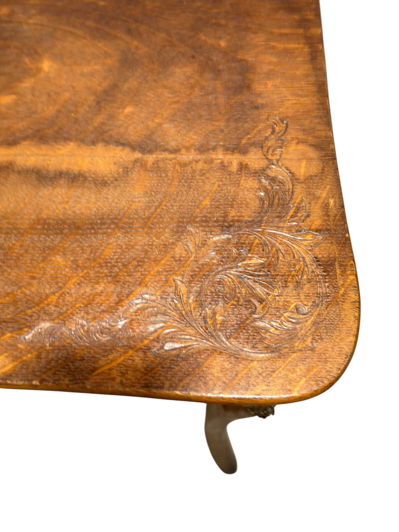 Antique Ormolu-Mounted Side Table w/ Carved Top - 3