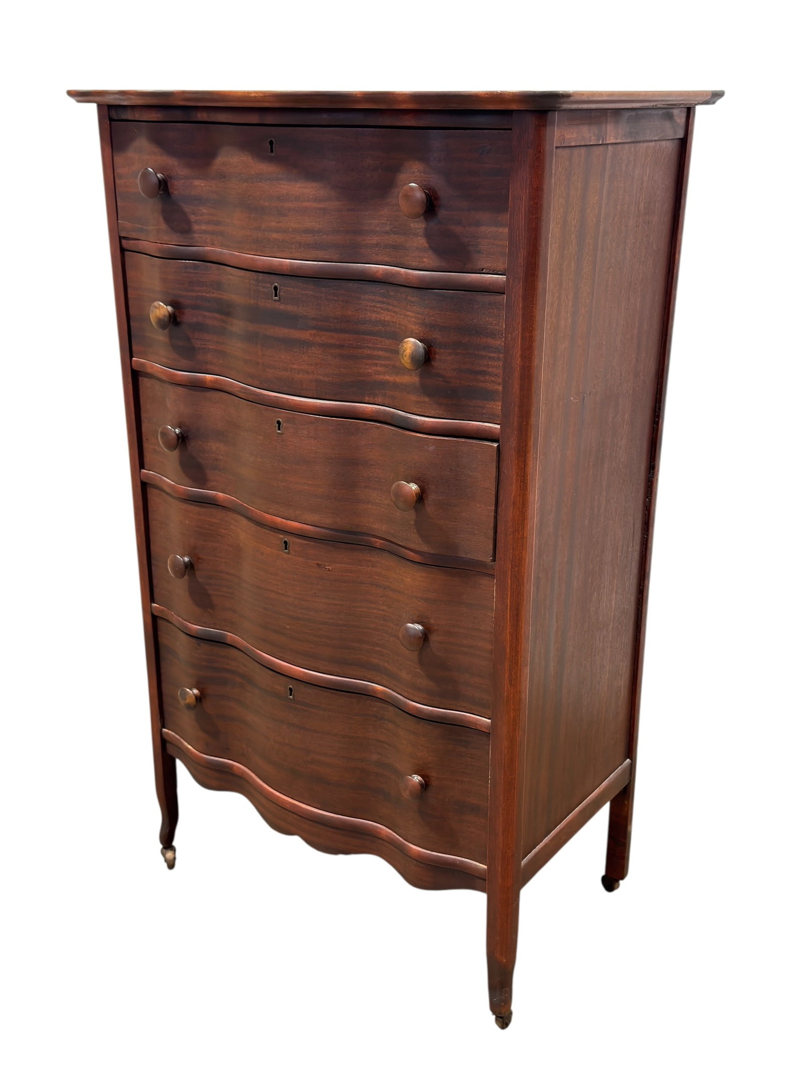 Vintage Mahogany Chest of Drawers on Casters (1 of 9)