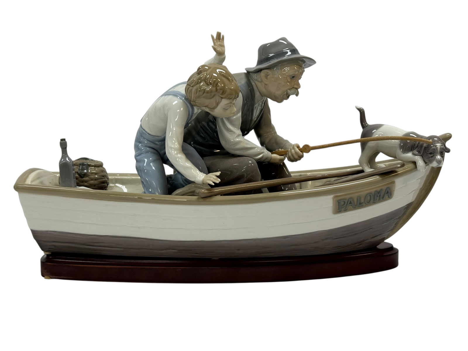 Lladro “Fishing with Gramps?? No. 5215 Porcelain Figurine (1 of 13)