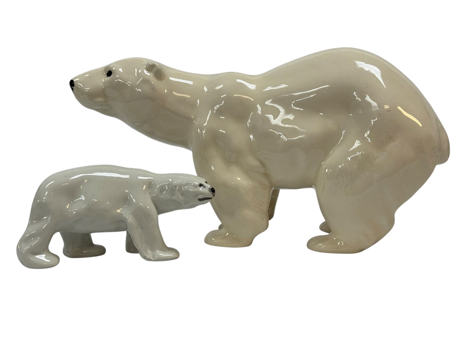 (2) Porcelain Polar Bear Figures (1 of 12)