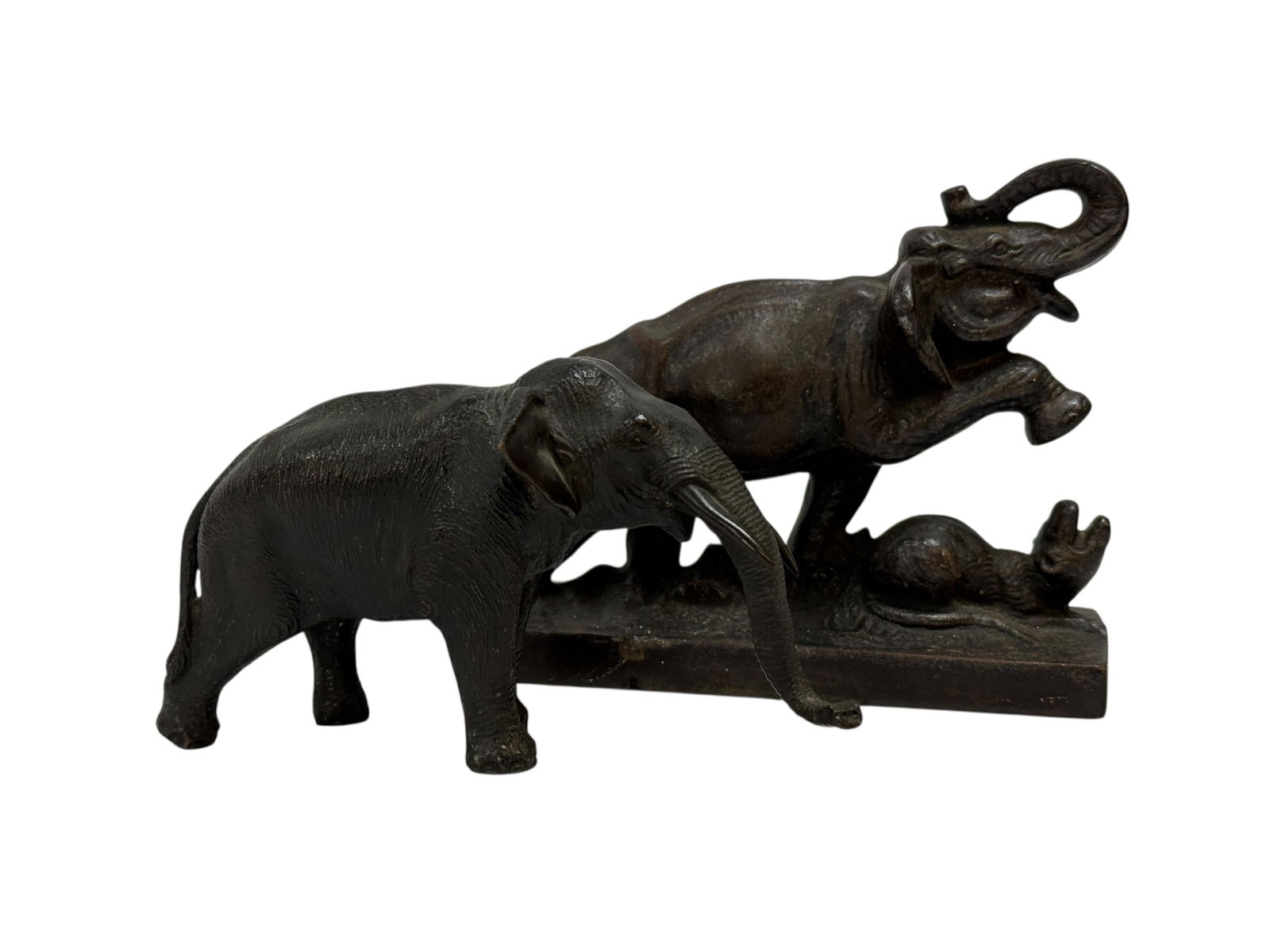 (2) 20th Century Cast Iron Elephant Figures (1 of 13)