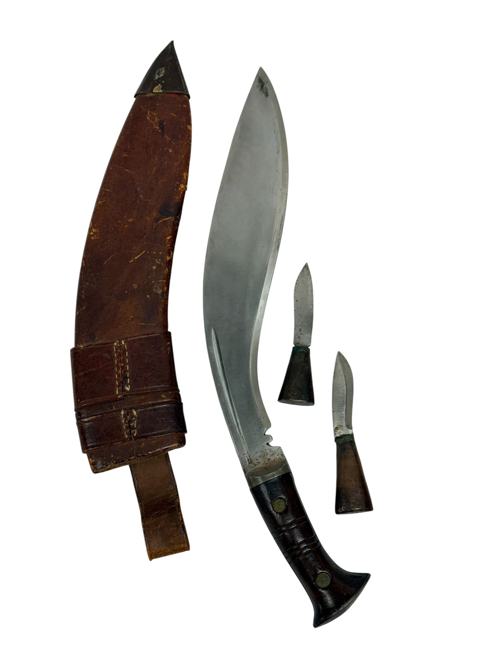 20th C. Nepalese Gurkha Kukri Knife Set (1 of 13)