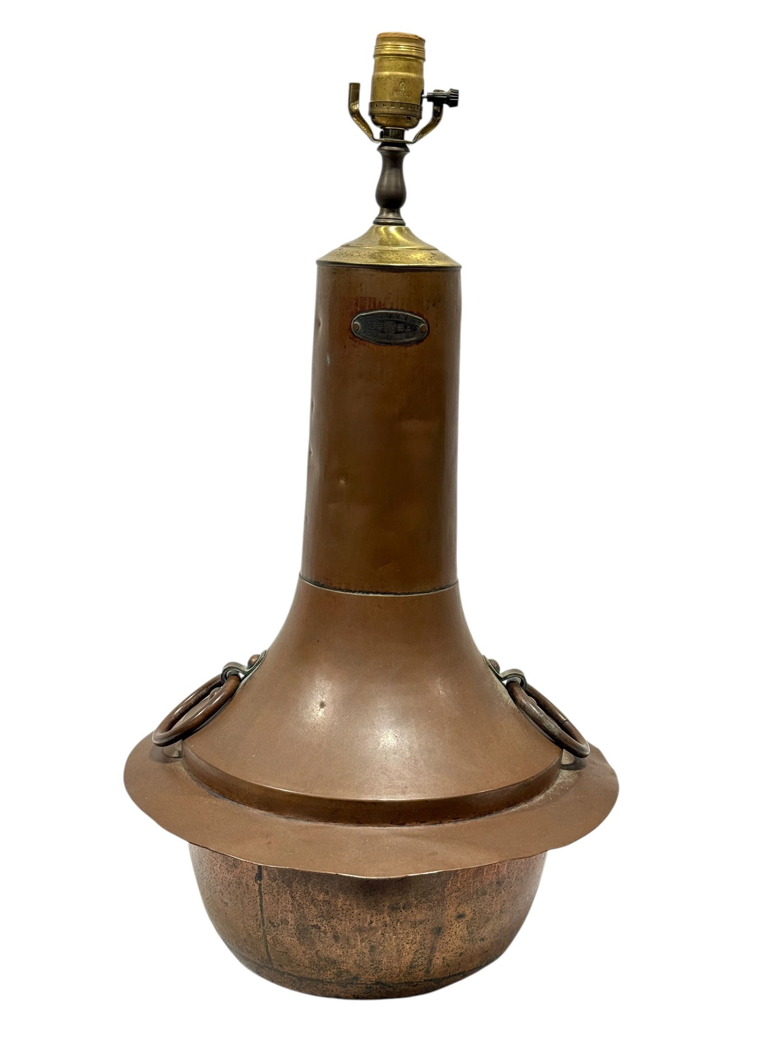 Early 20th C. Arts & Crafts Copper & Brass Table Lamp (1 of 7)
