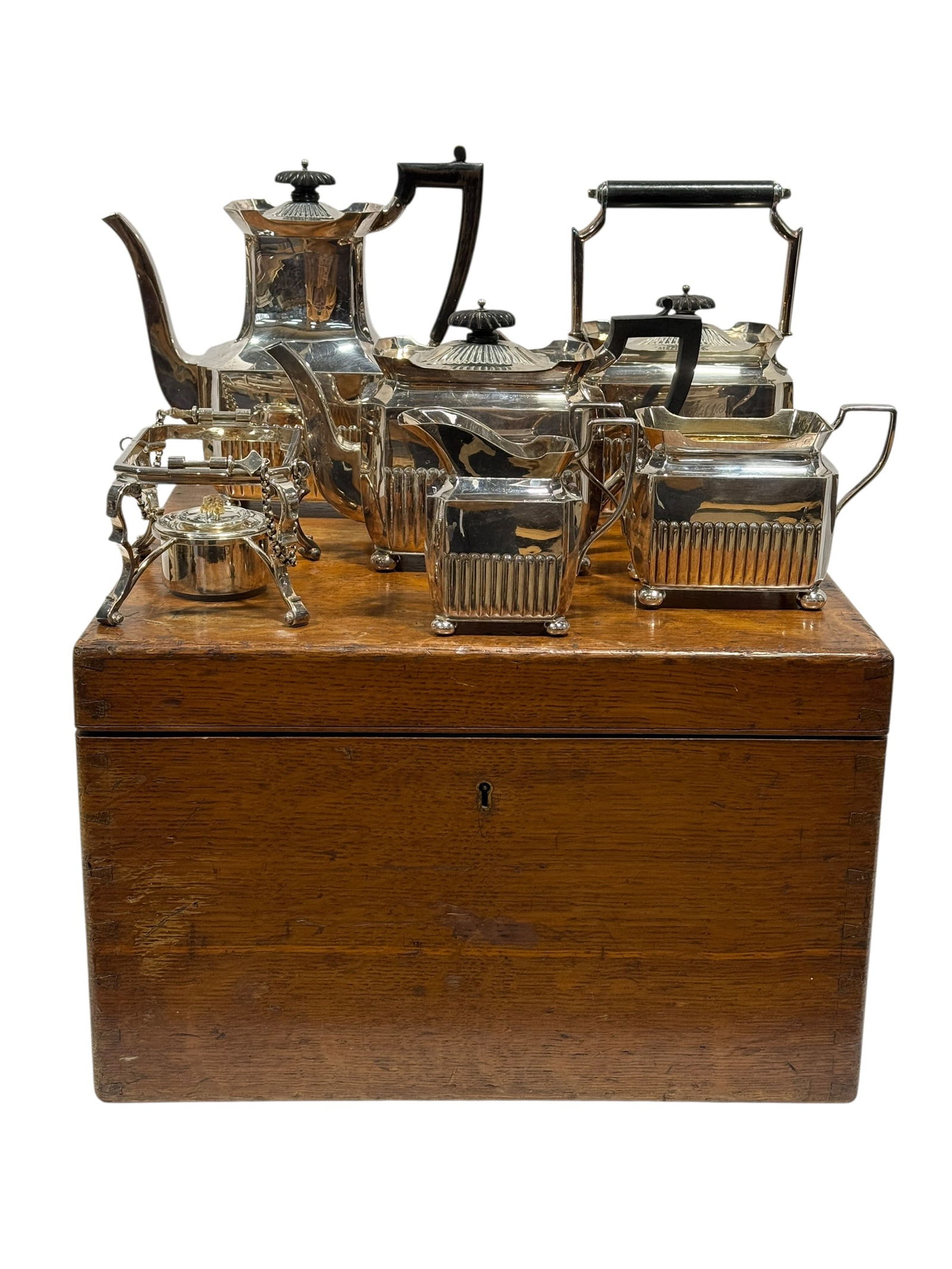 English Manoah Rhodes & Sons, Bradford Silverplate Servicing Set (1 of 15)