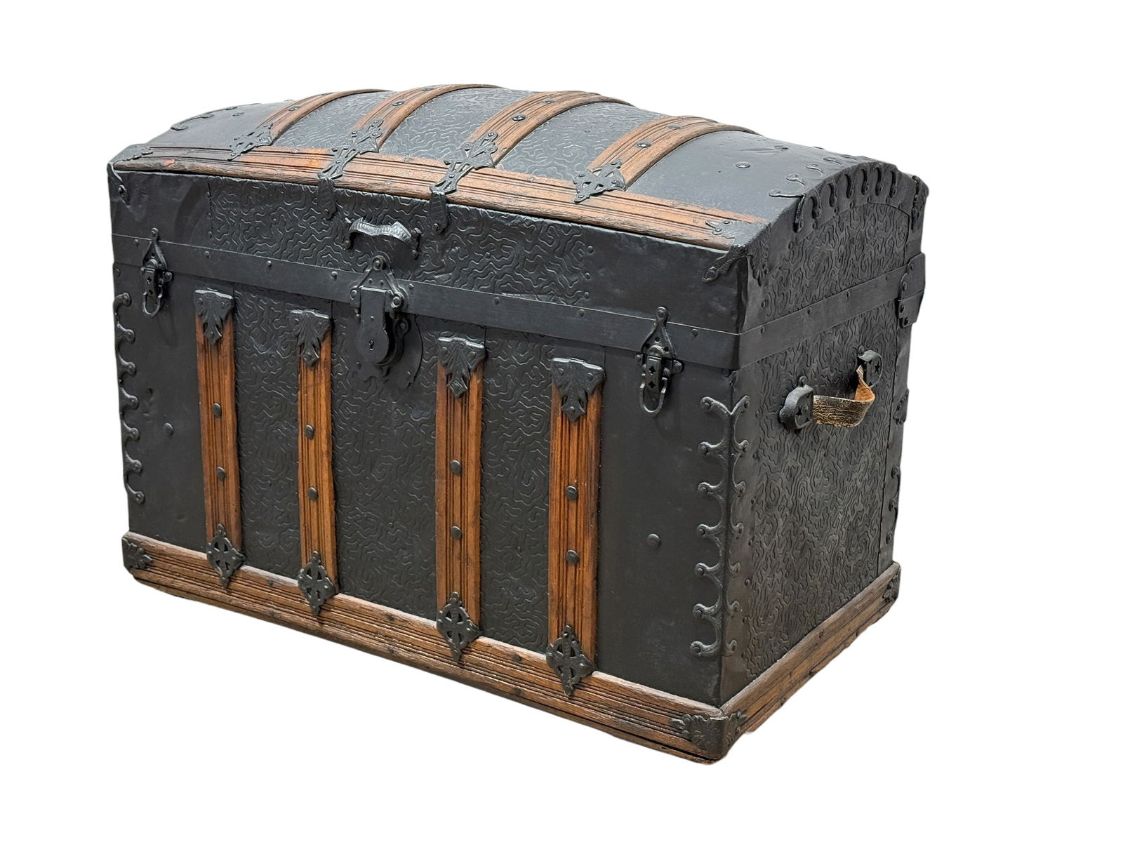 20th C. Embossed Metal Dome-Top Steamer Trunk (1 of 10)