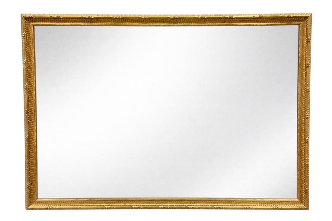 Large Neoclassical Style Gilt Composition Wall Mirror (1 of 5)