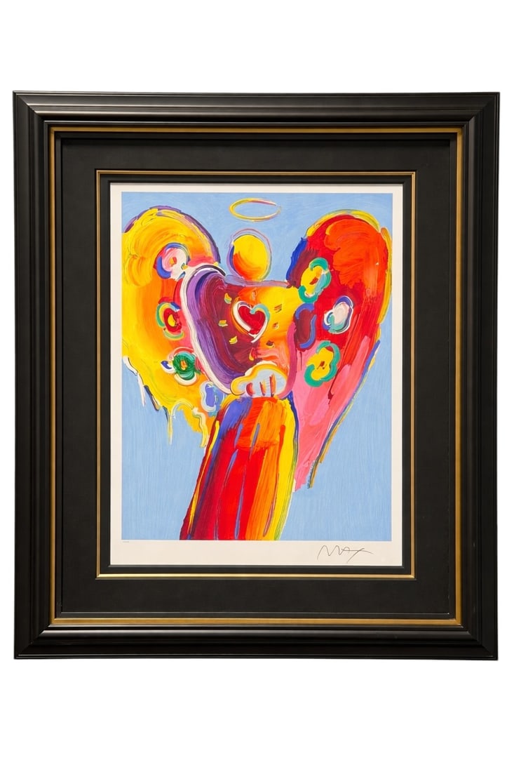 Peter Max “Angel with Heart II" Hand-Signed Serigraph (1 of 7)