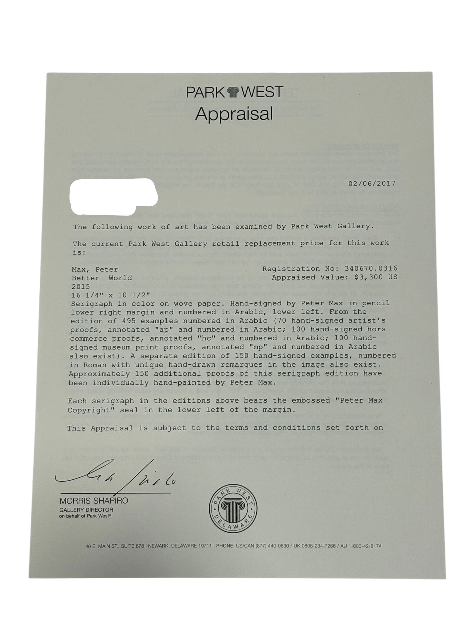 Peter Max “Better World" Hand-Signed Serigraph - 5