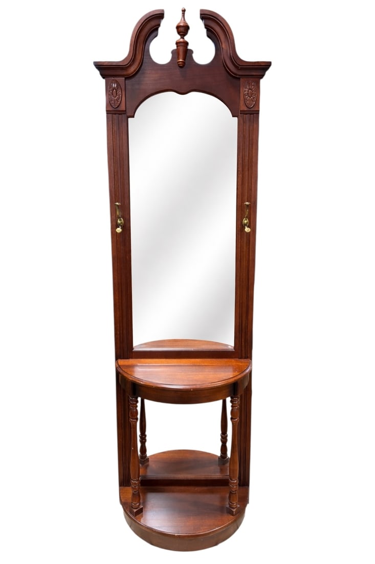 Pulaski Furniture Co. Mahogany Hall Tree w/ Mirror (1 of 10)