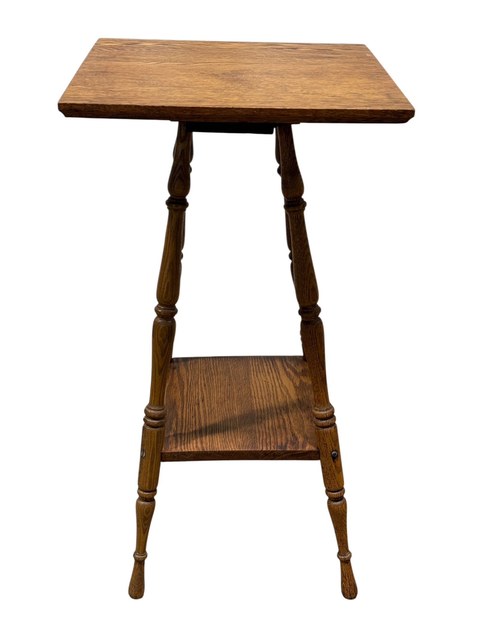 20th Century Oak 2 Tier Side Table (1 of 4)
