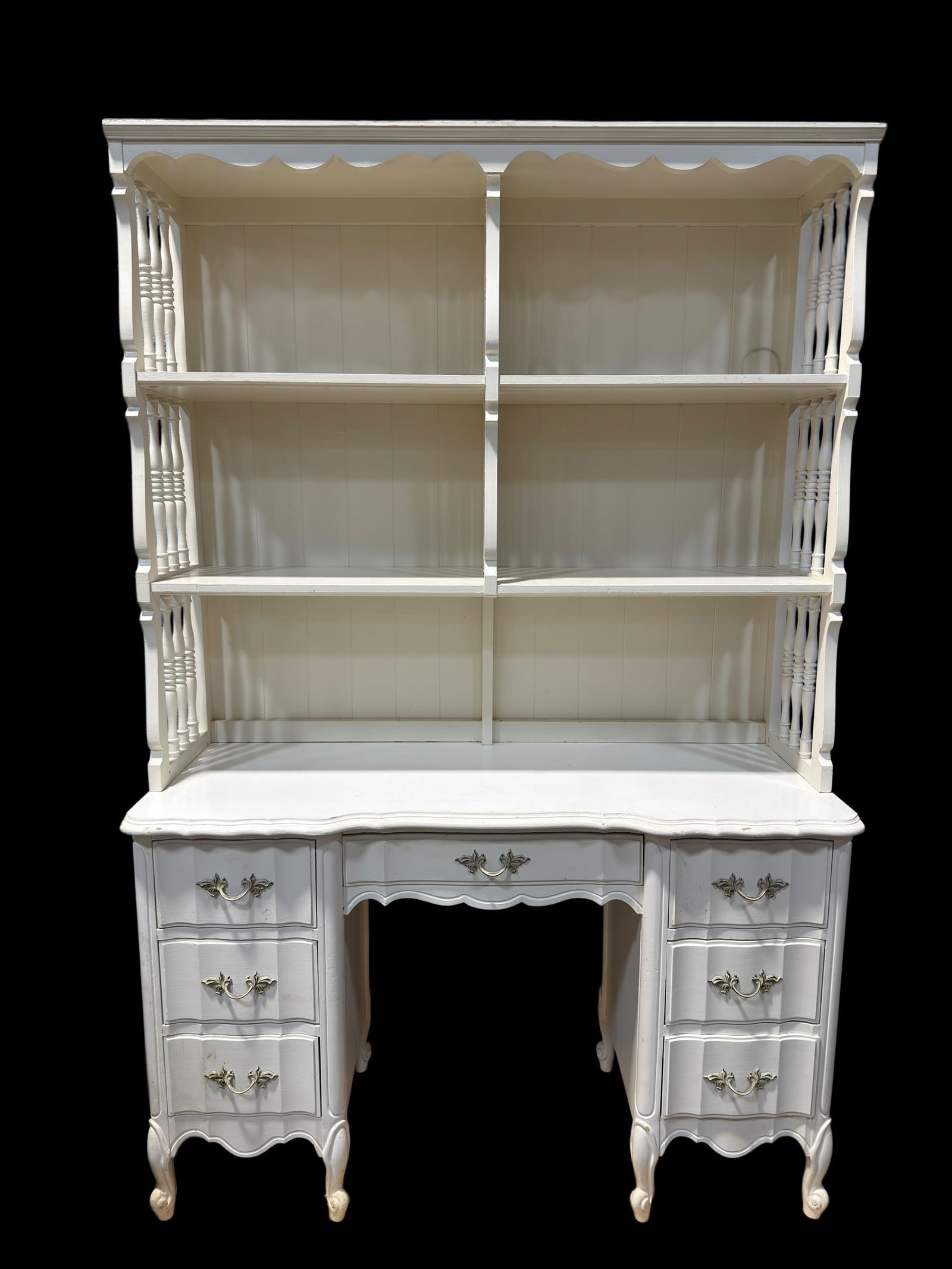 20th Century Dixie French Provincial Desk with Shelf Top (1 of 9)