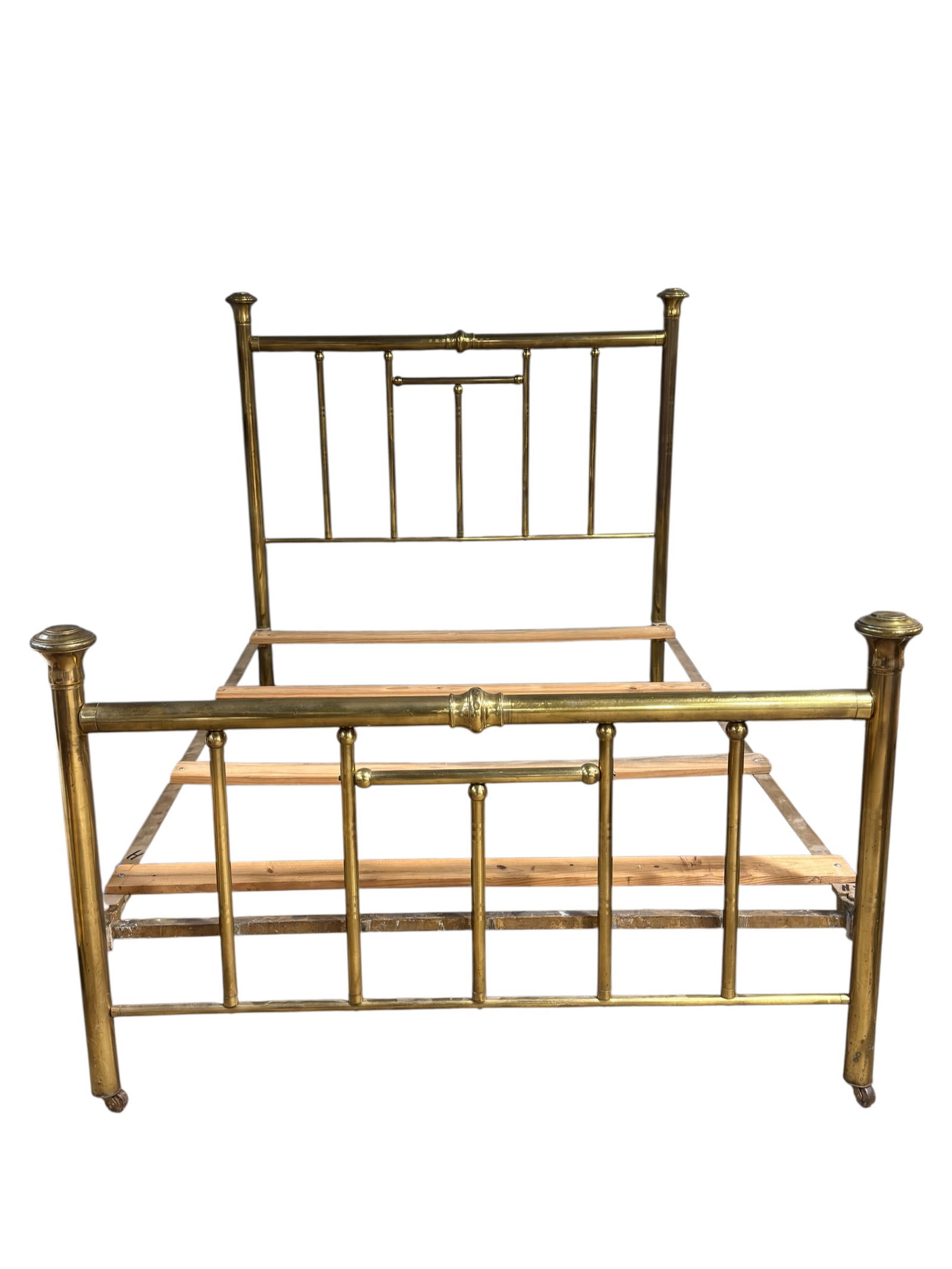 Early 20th C. Brass Full Size Bed Frame (1 of 9)