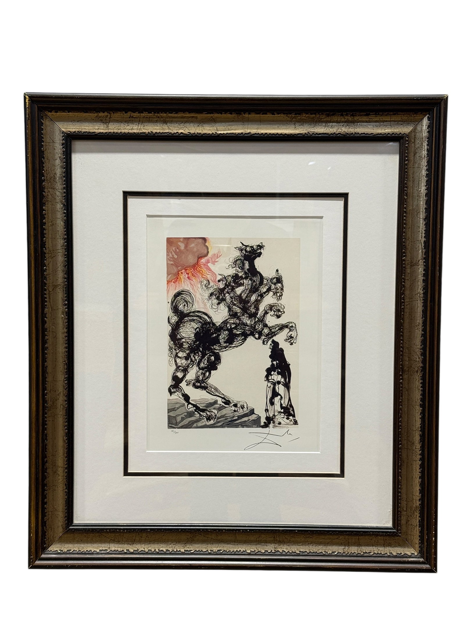 1974 Salvador Dalí "Le Cheval" Surrealist Lithograph (1 of 9)