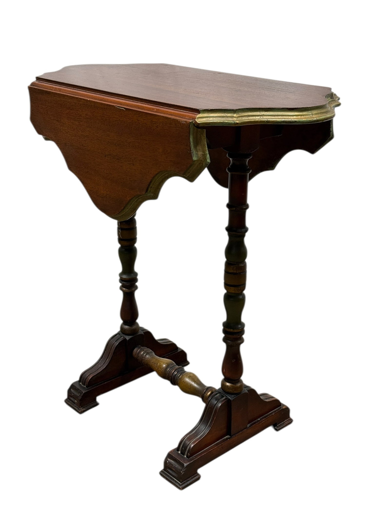 Painted Mahogany Drop-Leaf Side Table (1 of 10)