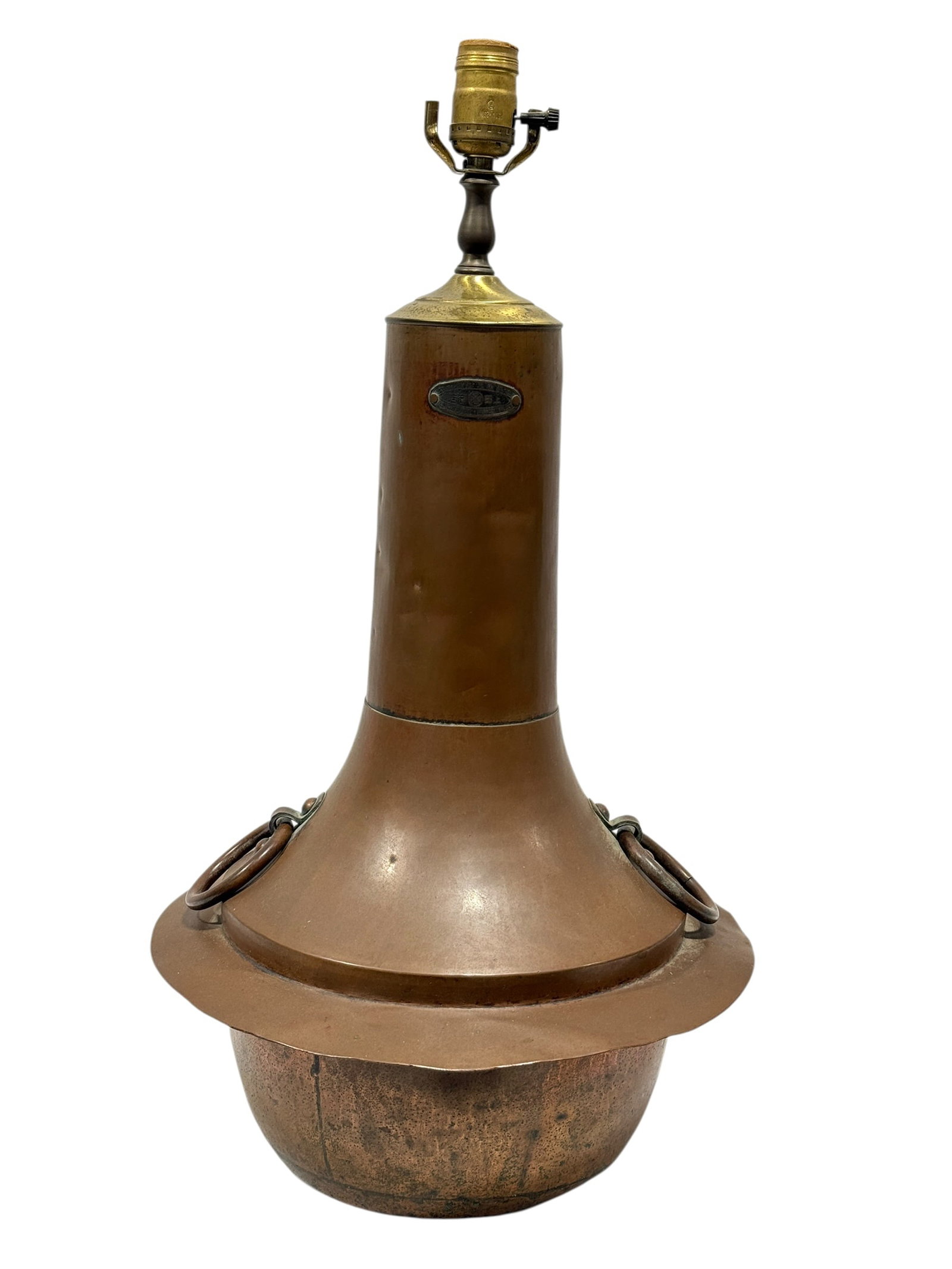 Early 20th C. Arts & Crafts Copper & Brass Table Lamp (1 of 7)