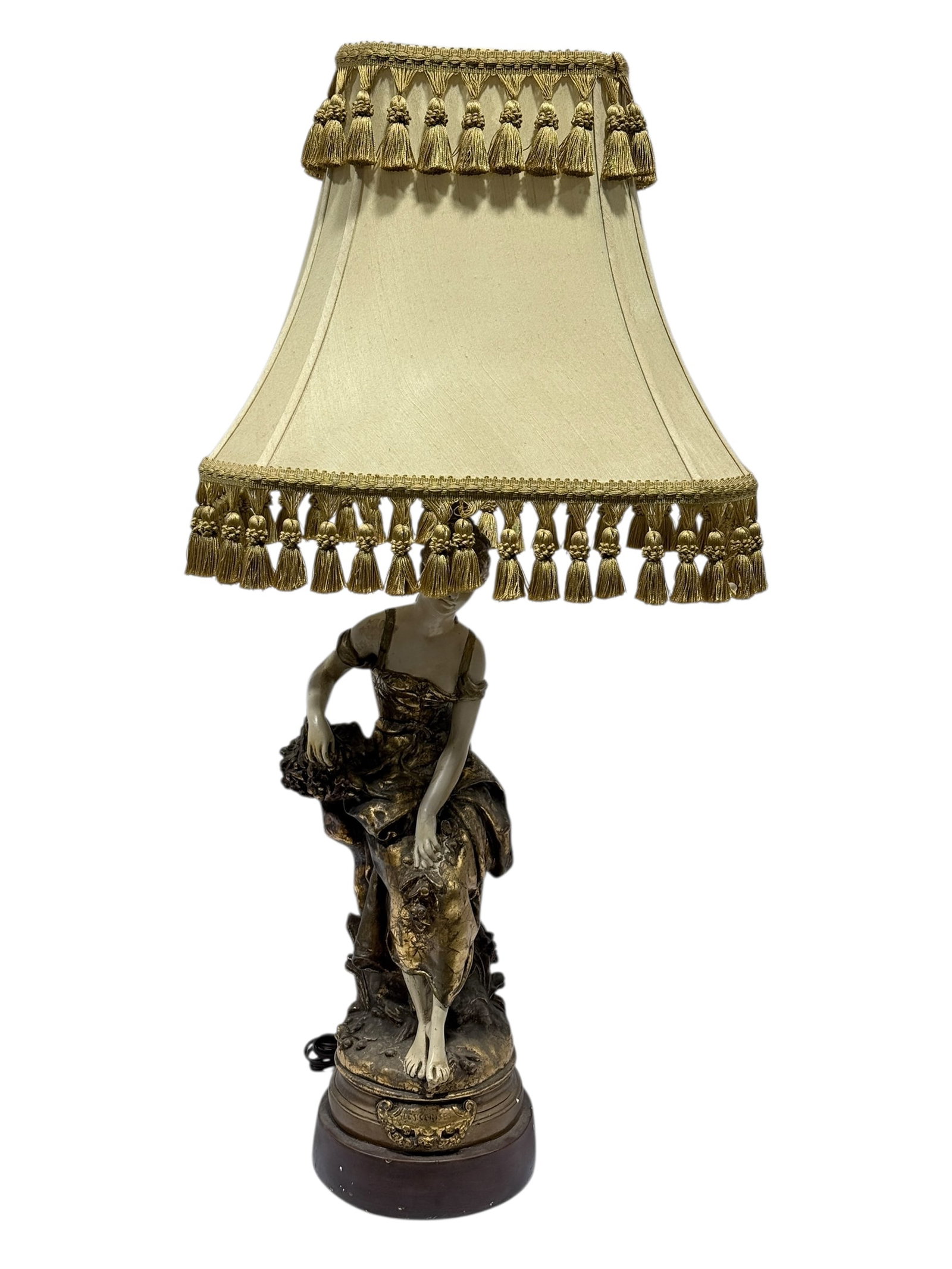 Antique Art Nouveau Figural Table Lamp (1 of 9)