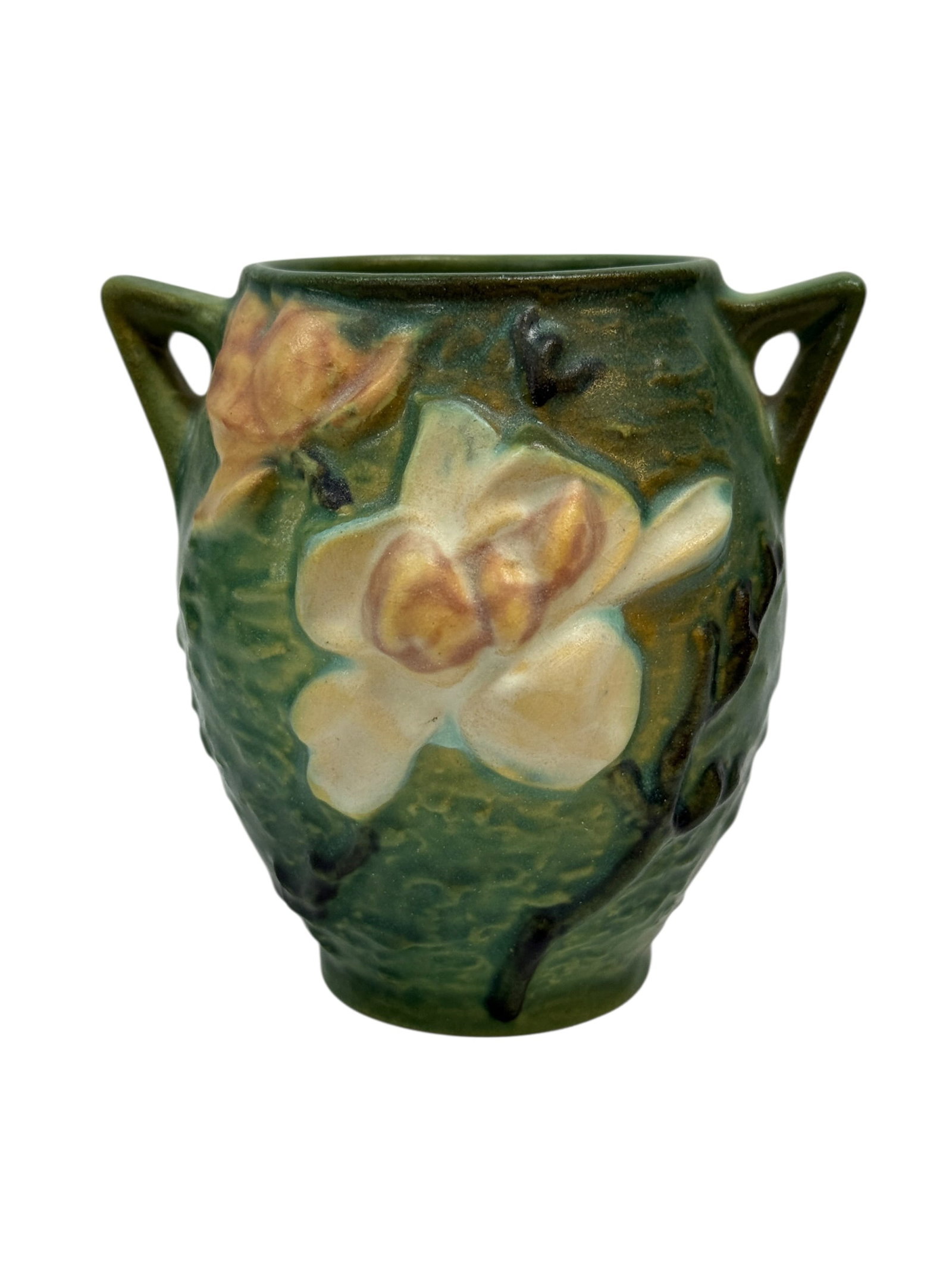 Roseville Magnolia Double-Handled Art Pottery Vase (1 of 7)