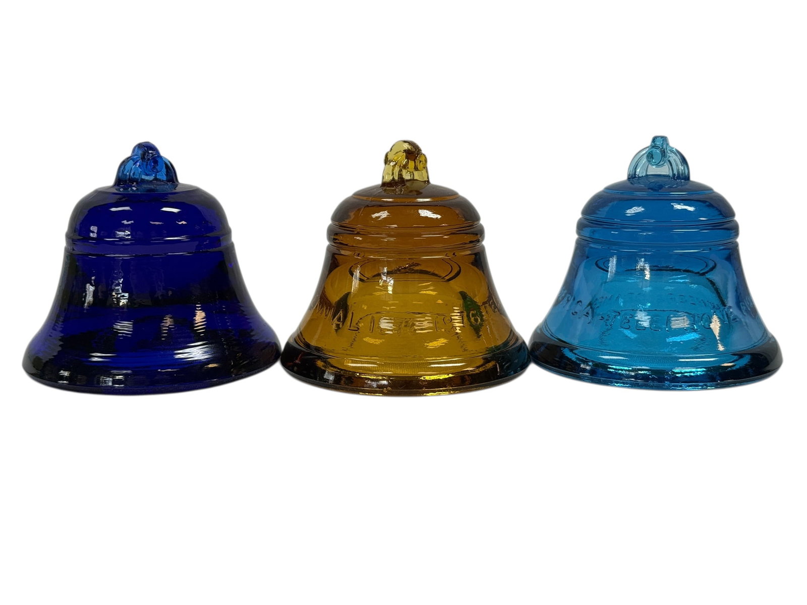 (3) American Glass Telephone Insulator-Style Paperweights (1 of 8)