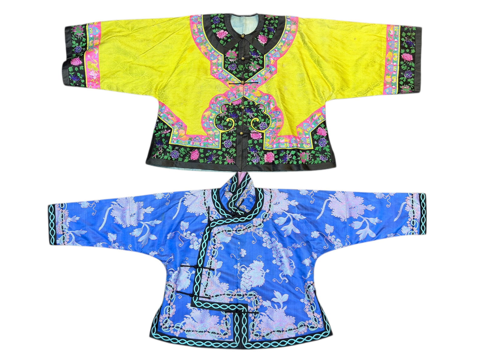 (2) Antique Chinese Embroidered Silk Jackets (1 of 17)