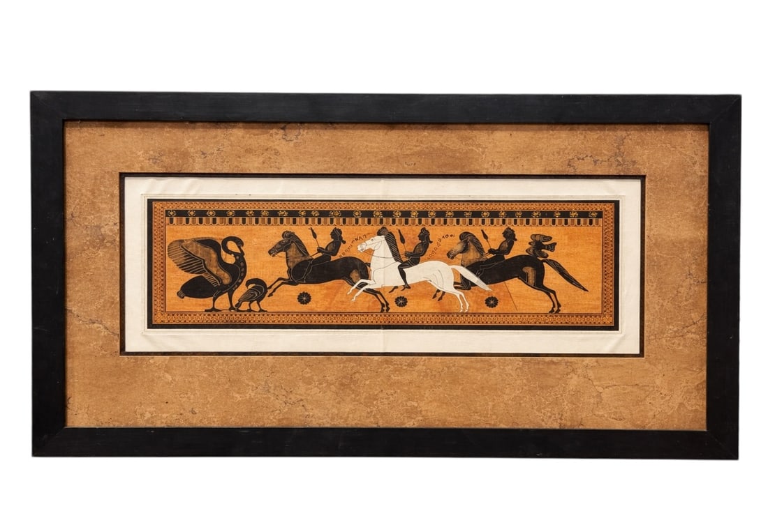 1766 Sir William Hamilton Orig. Plate 25 Hand-Colored Copperplate Engraving: A refined and highly collectible 18th-century hand-colored copperplate engraving from Sir William Hamilton’s groundbreaking Antiquités Étrusques, Grecques et Romaines (Naples, 1766–1776), this b